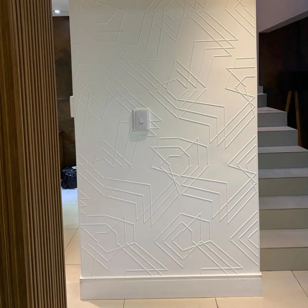 Kit 14 Placas Revestimento Moderno Ambiente Fosco Poliestireno Parede Flexivel 3m² 3d Pvc