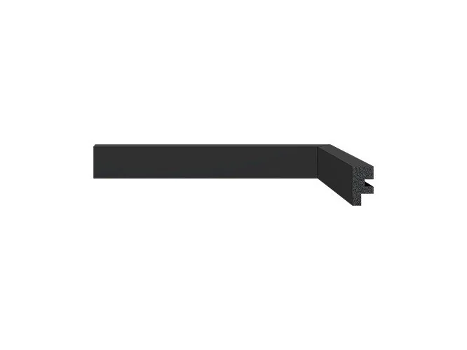 Rodapé 3466 Preto De Poliest 3x1,6x240cm Altura Santa Luzia
