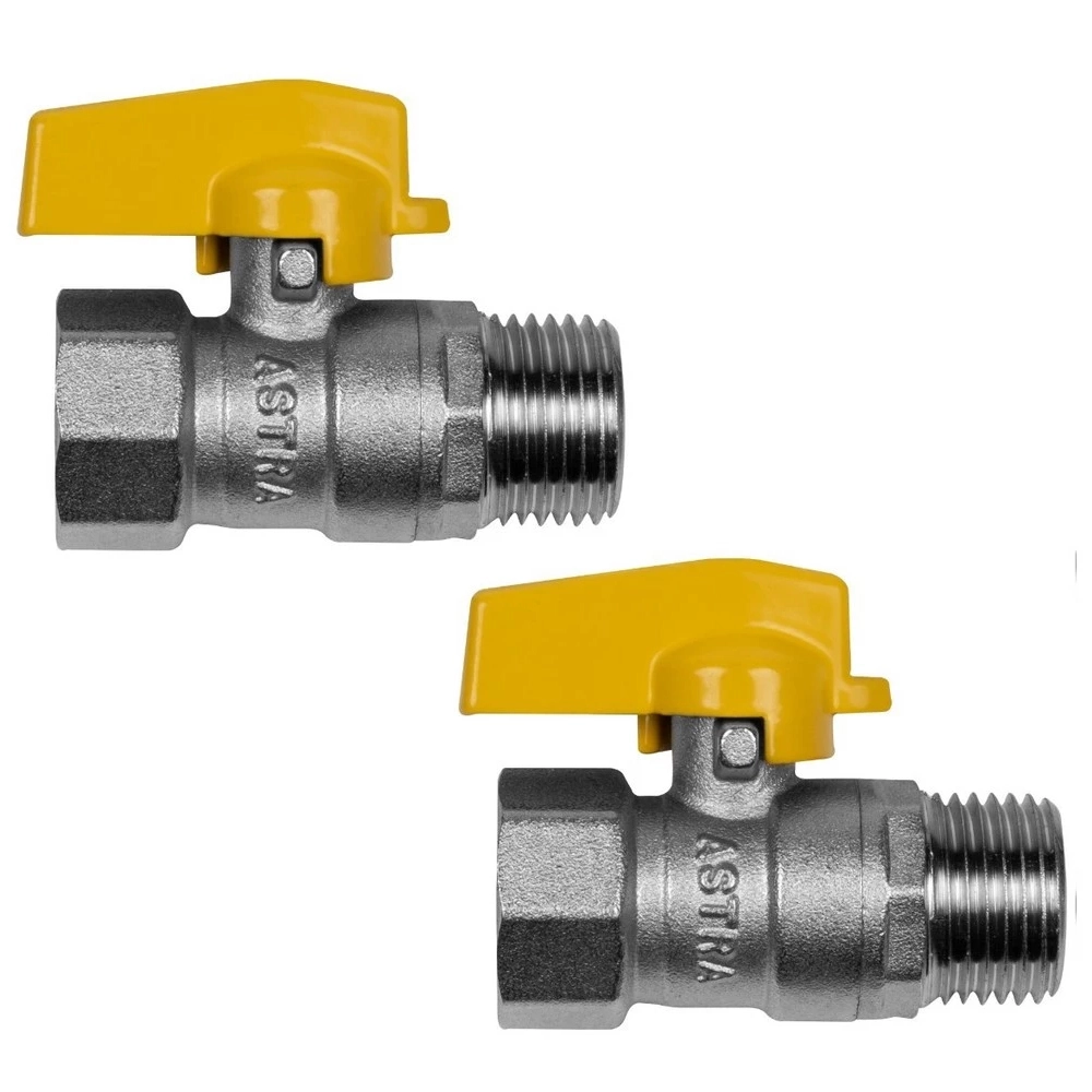 Kit 2 Registro Válvula Esférica Reta Rm X Rf 1/2   Pex Gás