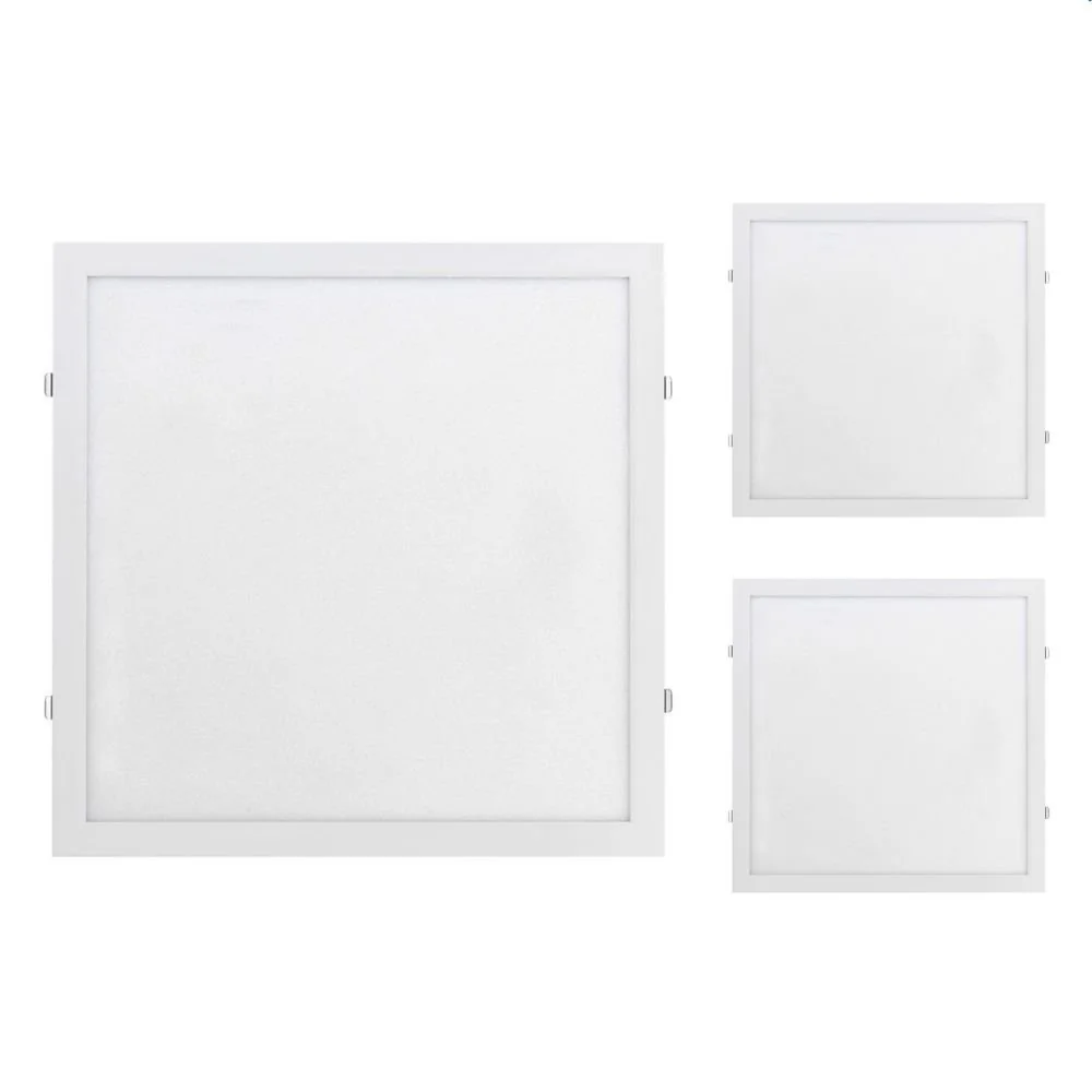 3 Painel De Led Save Energy Quadrado De Embutir 45w Alto Irc 90 Bivolt Branco 4000k Luz Neutra