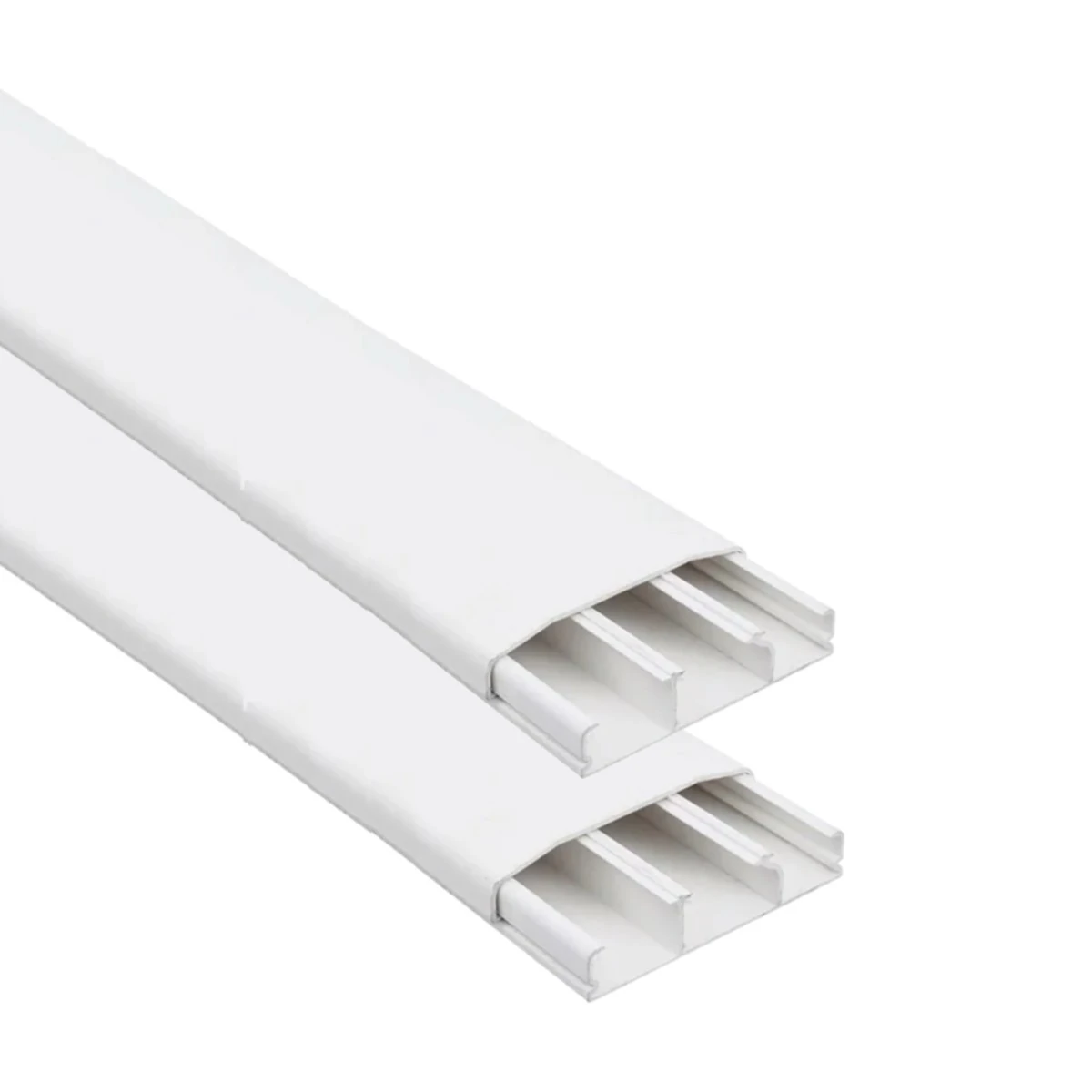 Kit 4mts Canaleta 3 Divisórias 50x20 Cabos Dupla Face Branco