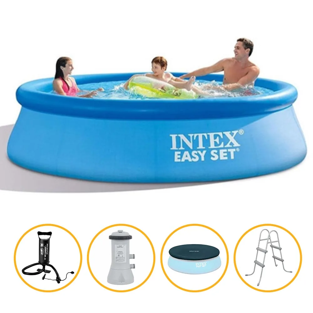 Piscina Inflável Easy Set 7.290 Litros Completa Filtro 220v  Intex
