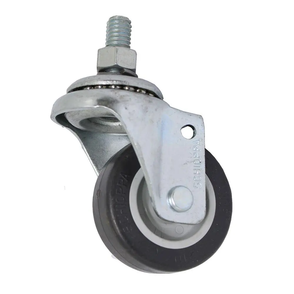 Rodizio Pvc Parafuso Giratório Preto Schioppa Sem Freio 2 Pol Gle 210 Bp 40 Kg