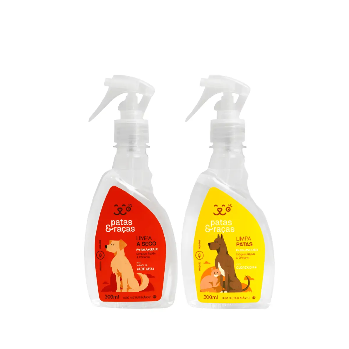 Limpa Patas e Limpa a Seco 300 ml Patas&Raças - Limpa Patas e Limpa a Seco 300 ml Patas&Raças
