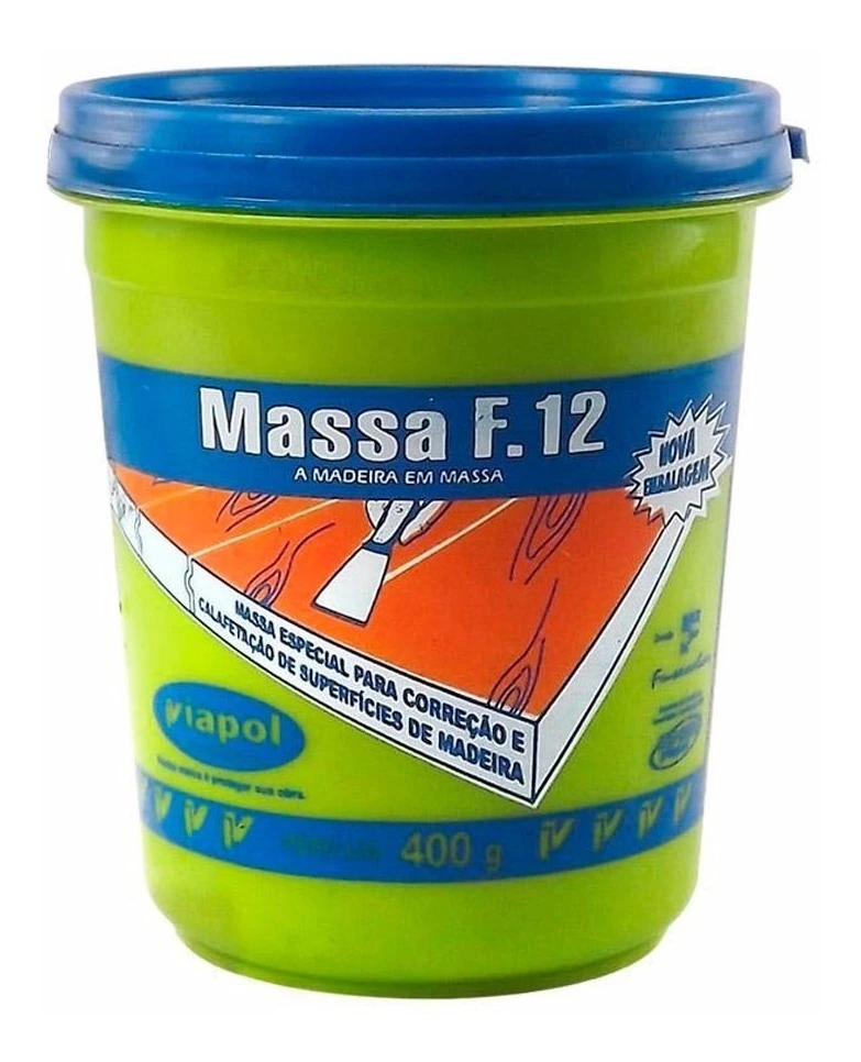 Massa F.12 P/ Madeira Imbuia 400g Viapol