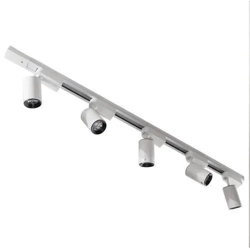 Trilho Eletrificado 2m + 5 Spot Led 7w 3000k Bivolt Branco