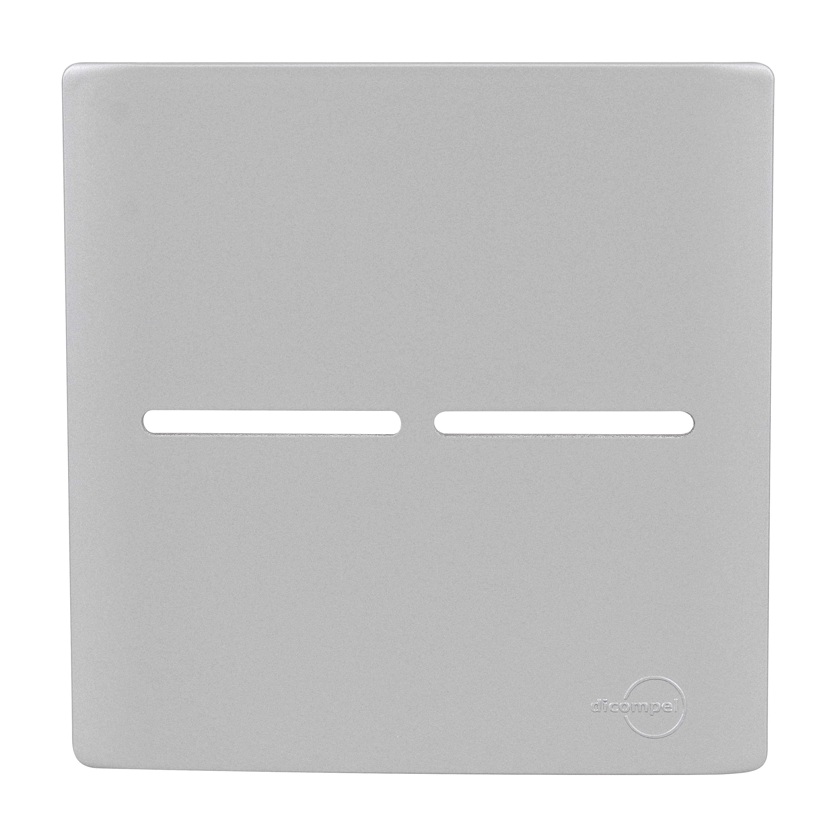 Placa 4X4 para 2 Interruptores Aço Novara Dicompel