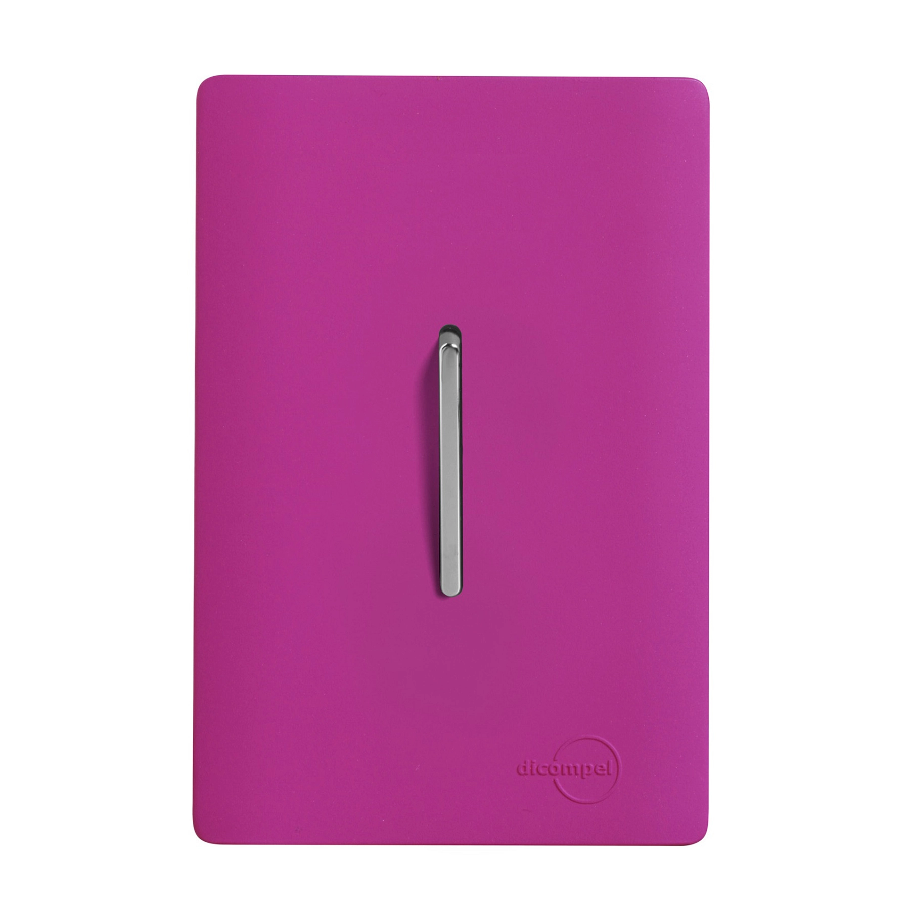 Conjunto 1 Interruptor Simples 4X2 Rosa Fosco Dicompel
