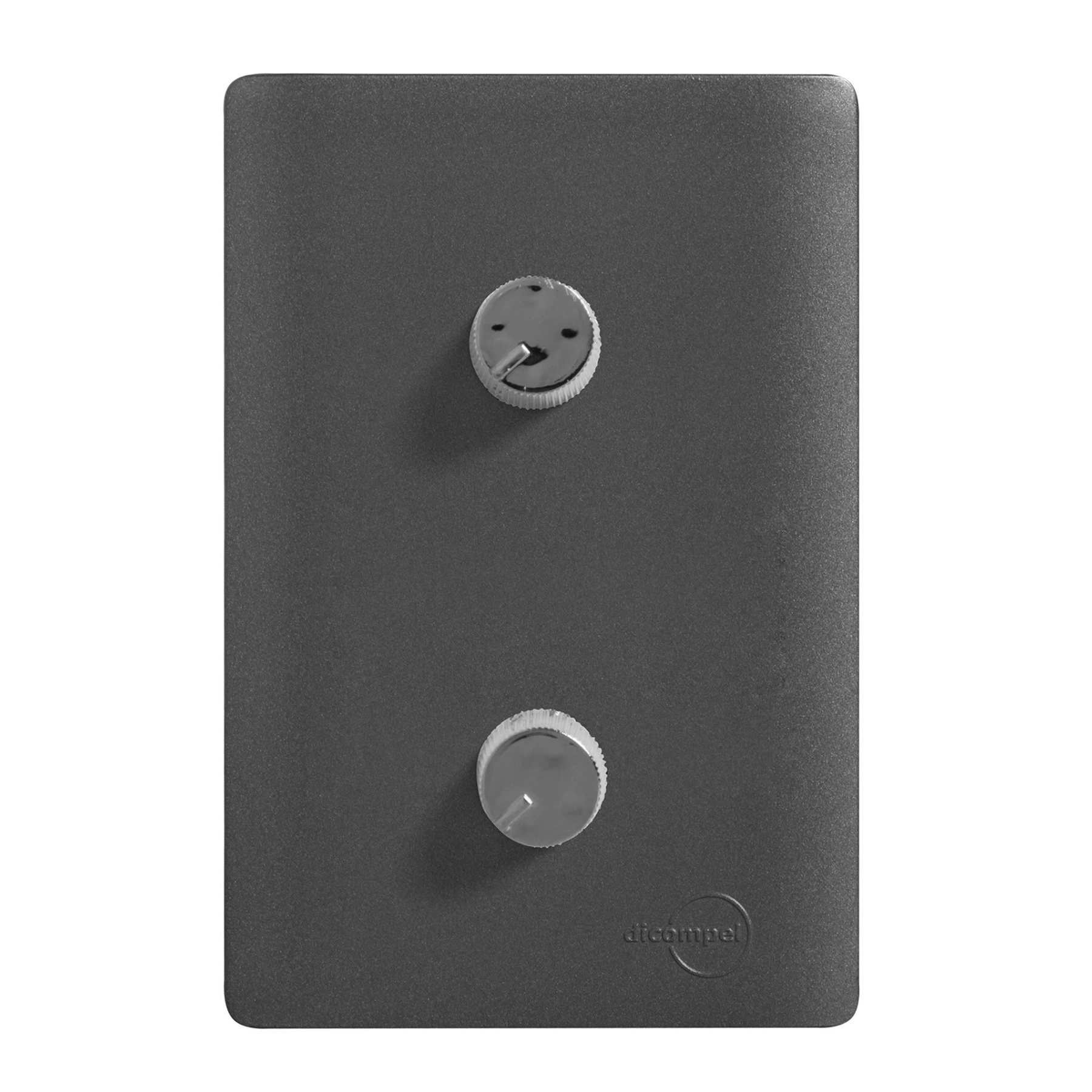 3 Dimmers Rotativo 1A 220V 400W 4x2 Preto Grafite Dicompel