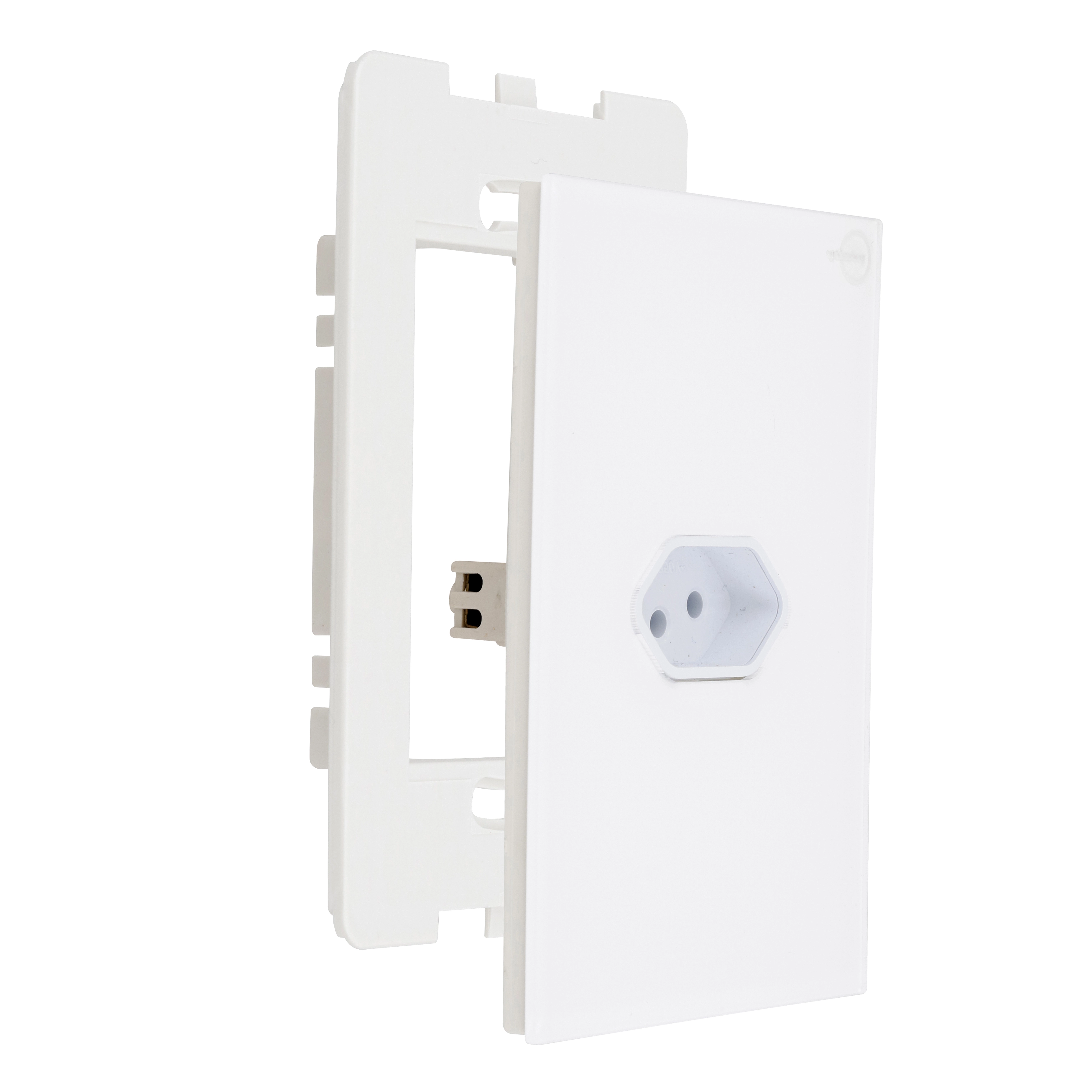 Conjunto Tomada Universal 2P+T 10A 4X2 Branco Vetro