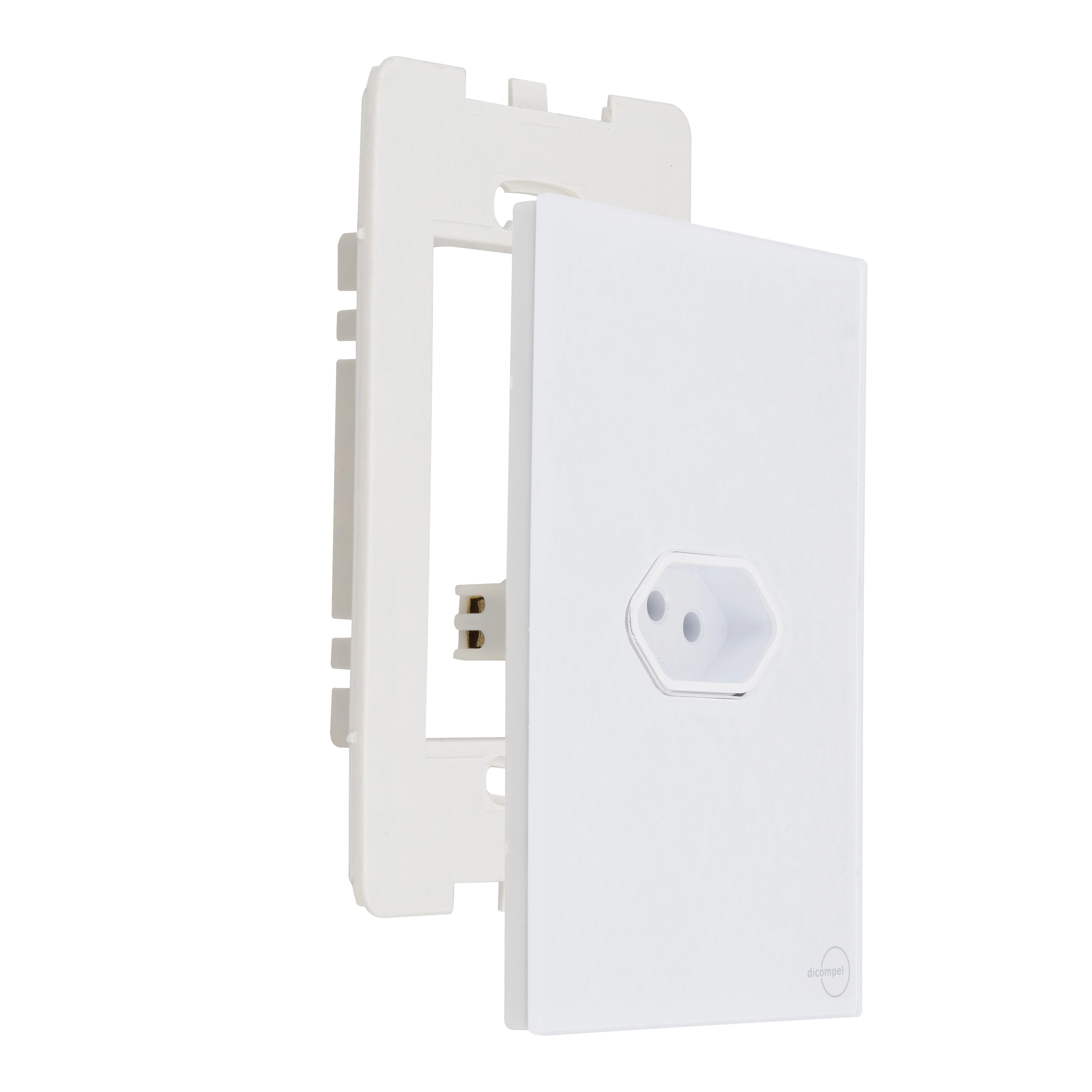 Conjunto Tomada Universal 2P+T 20A Branco Vetro