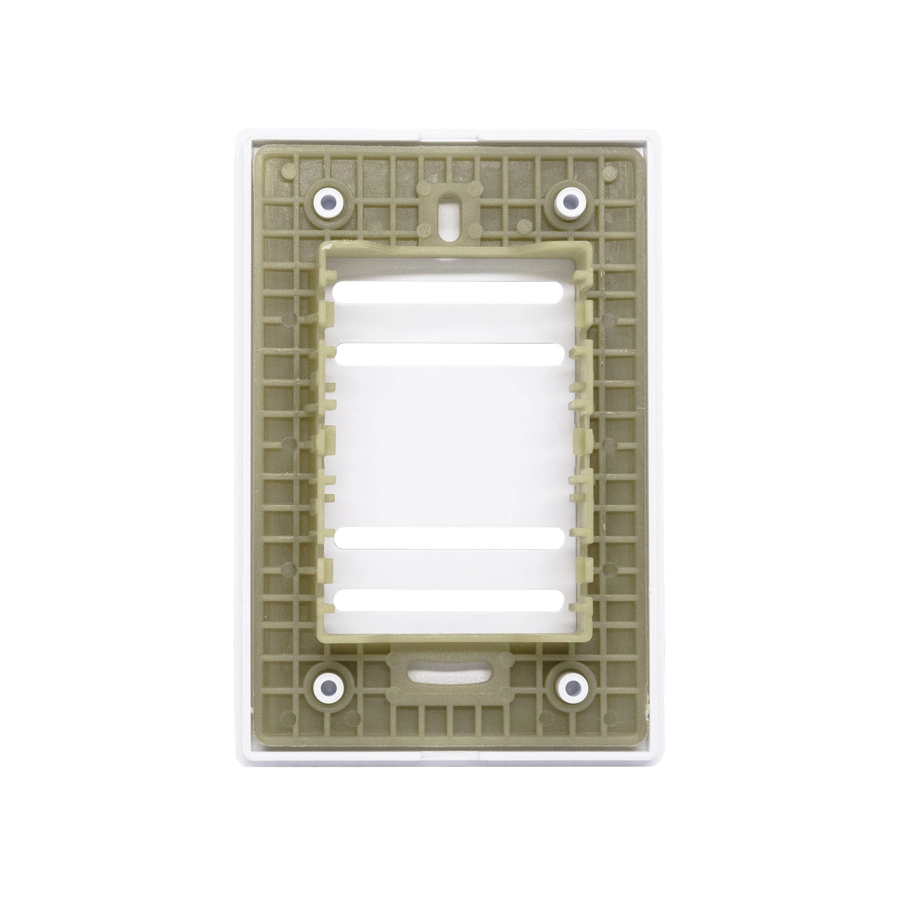 Placa com Suporte 4X2 para 4 Interruptores Branco Novara
