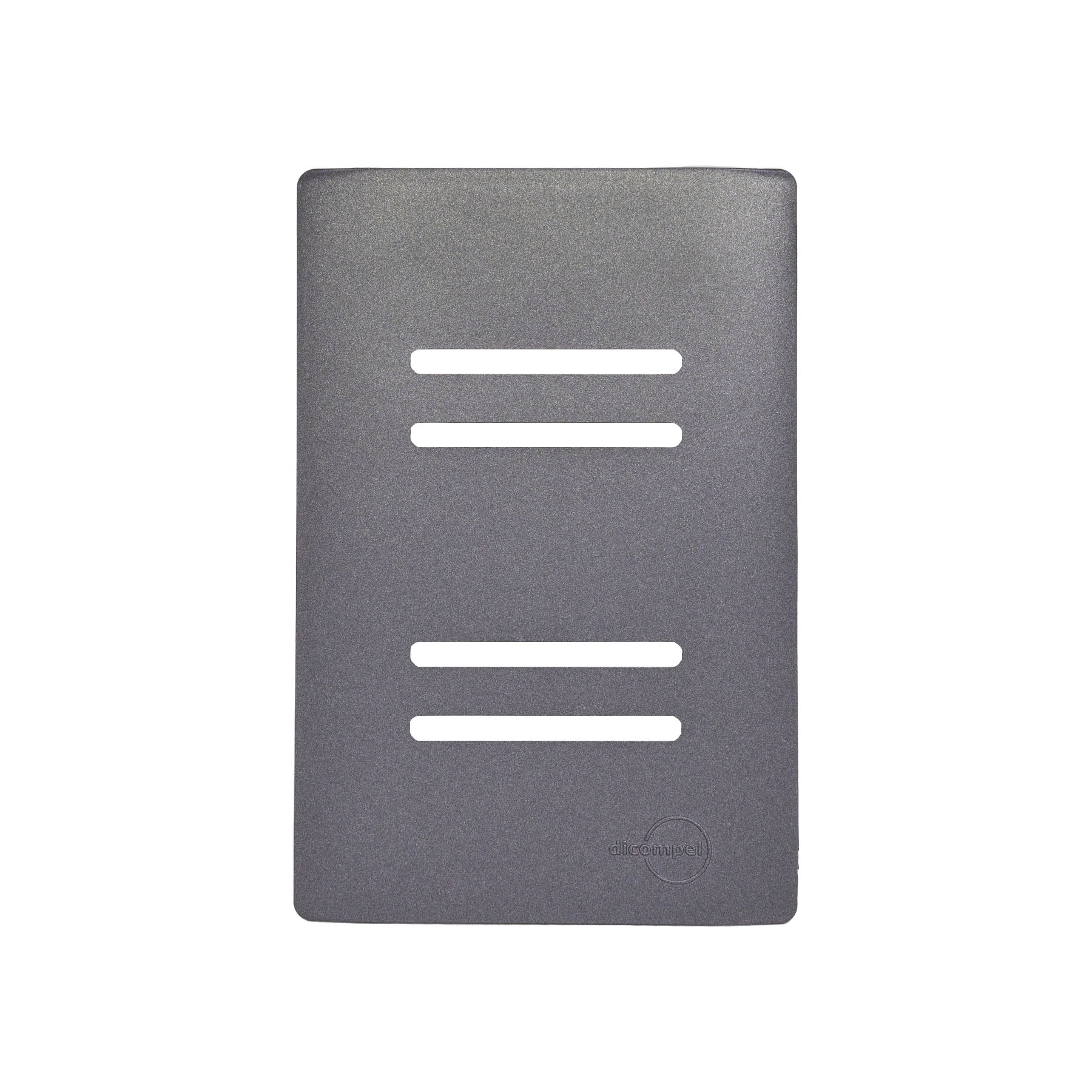 Placa com Suporte 4X2 para 4 Interruptores Preto Graffite Novara