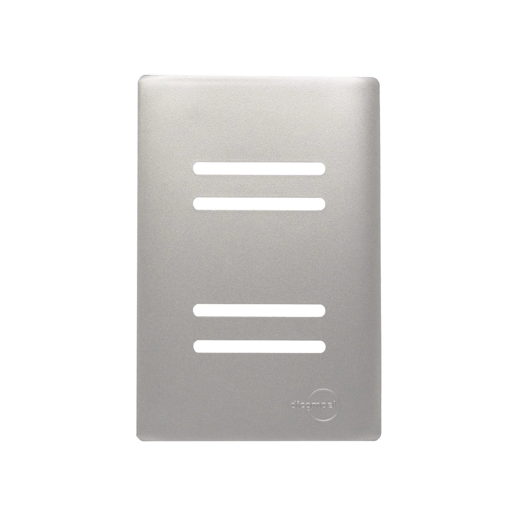 Placa com Suporte 4X2 para 4 Interruptores Suporte Prata Novara