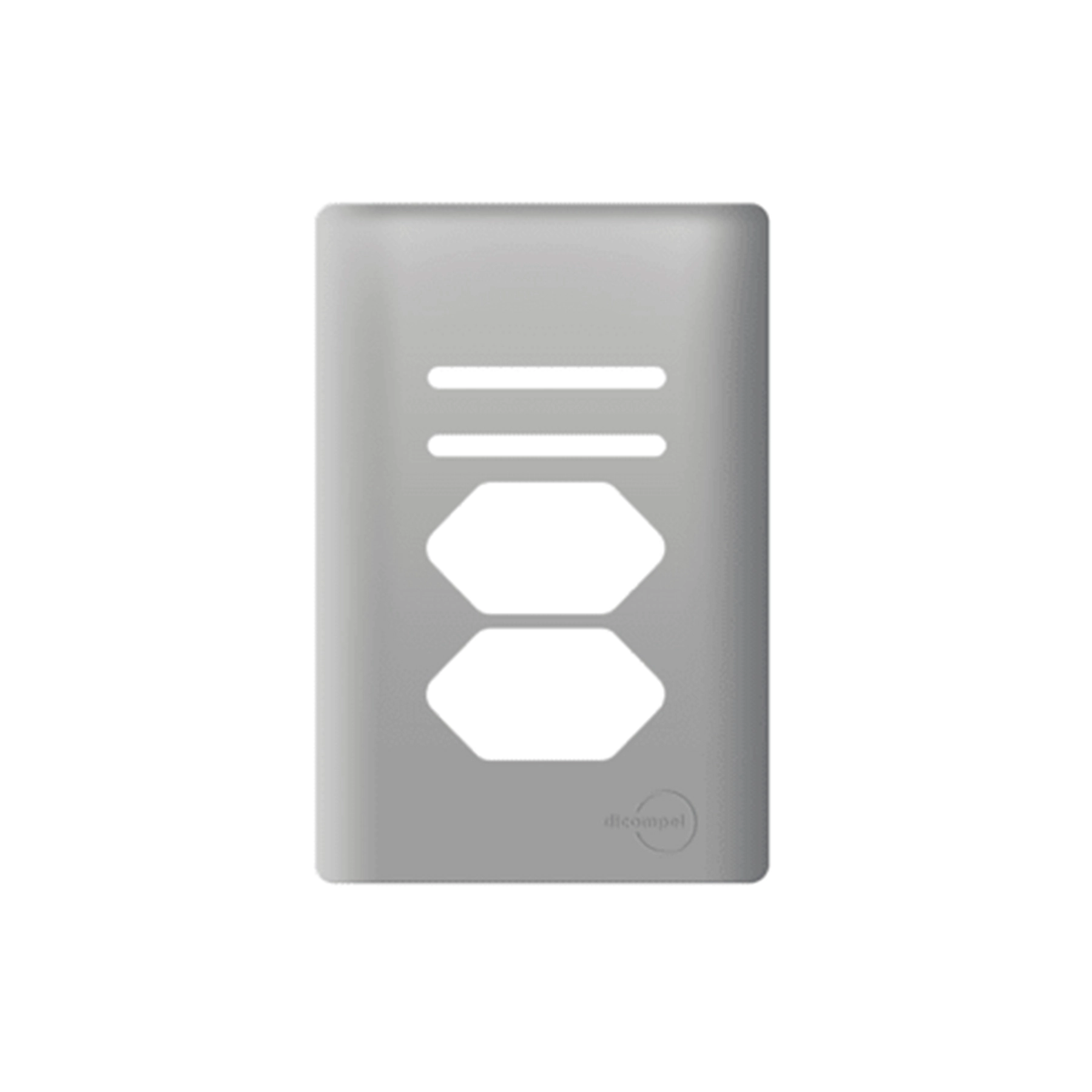 Placa 2 Interruptor 4x2 2 Tomadas Novara