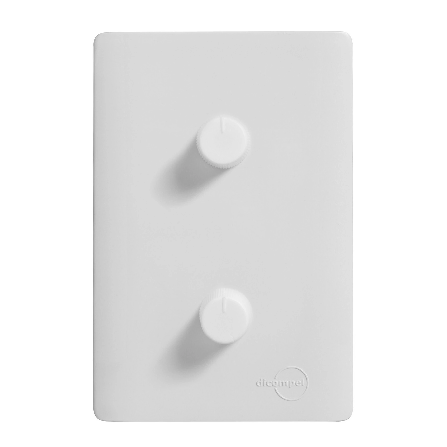3 Dimmers Rotativos 1A 220V 400W 4x2 Branco Dicompel