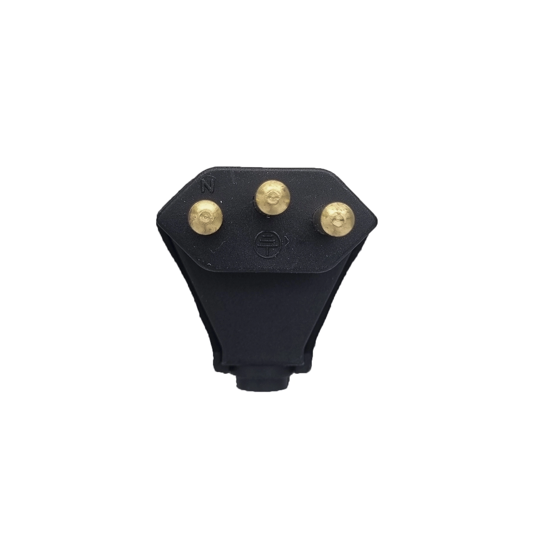 Plugue Macho 2P + Terra Bivolt 20A Preto Dicompel