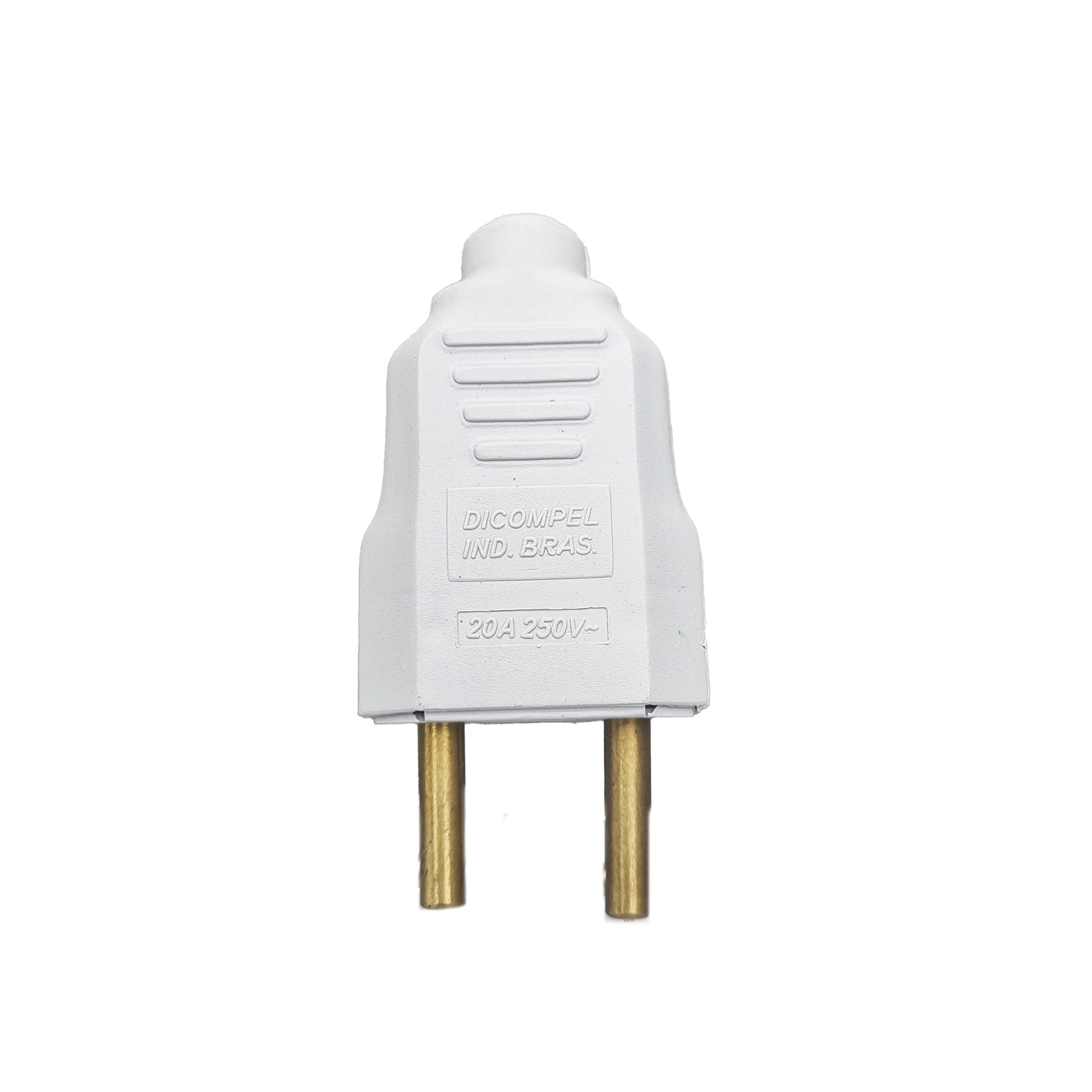 Plugue Gigante Macho 2P Bivolt 20V Branco Dicompel