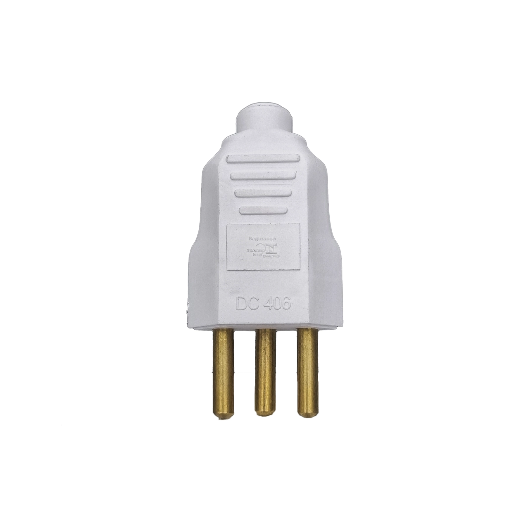 Plugue Gigante Macho 2P + Terra Bivolt 20A Branco Dicompel