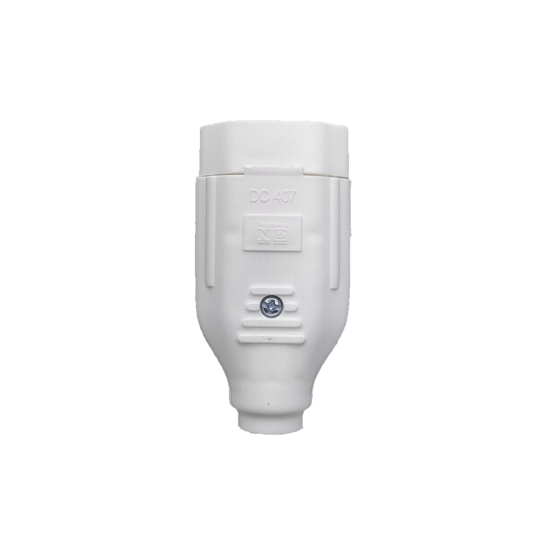 Plugue Fêmea 2P + Terra Bivolt 10A Branco Dicompel