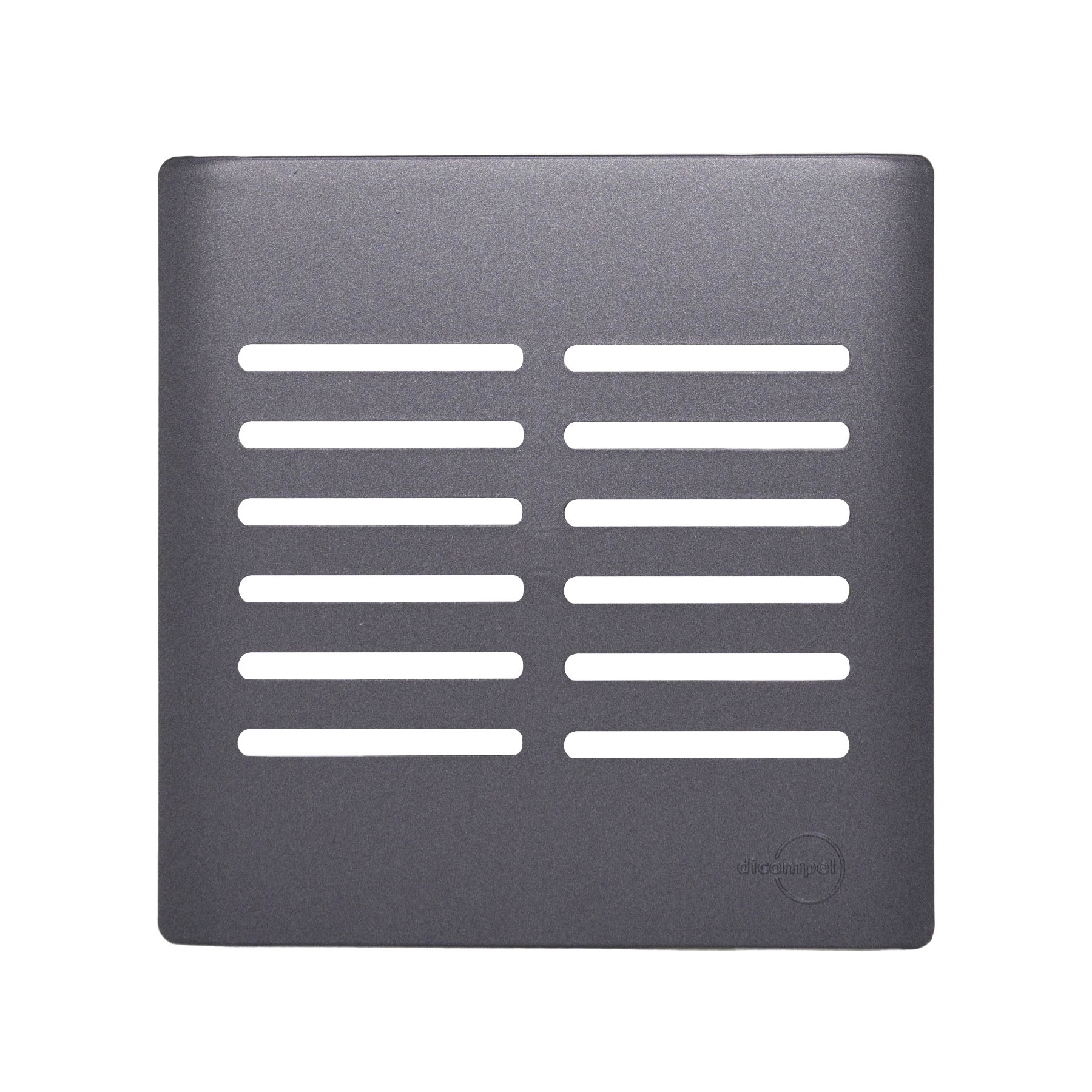 Placa com Suporte 4X4 para 12 Interruptores Preto Graffite Novara