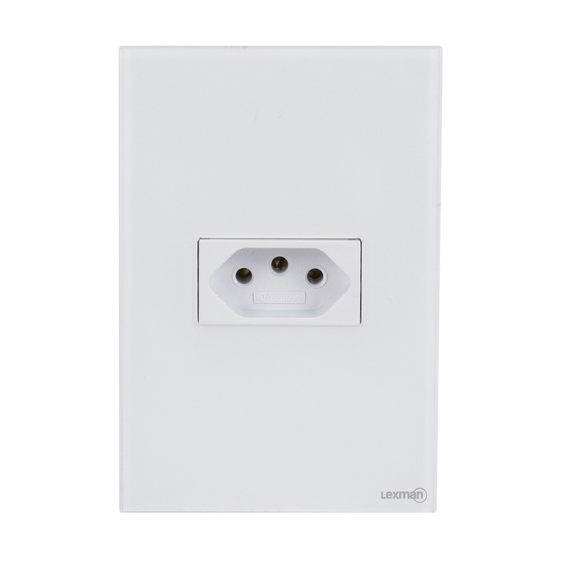 Conjunto 1 Tomada Energia 10A 4x2 Branco Madrid Lexman