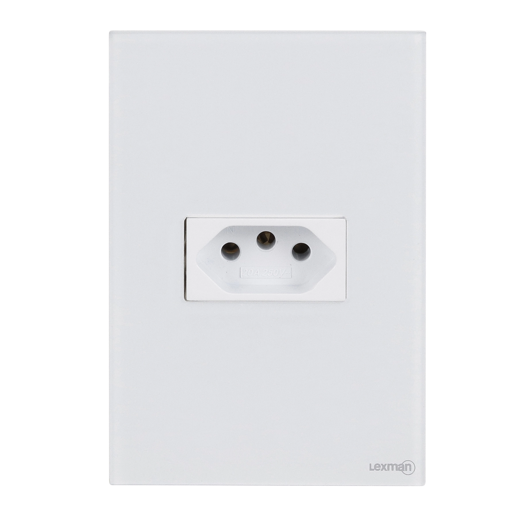 Conjunto 1 Tomada Energia 20A 4x2 Branco Madrid Lexman