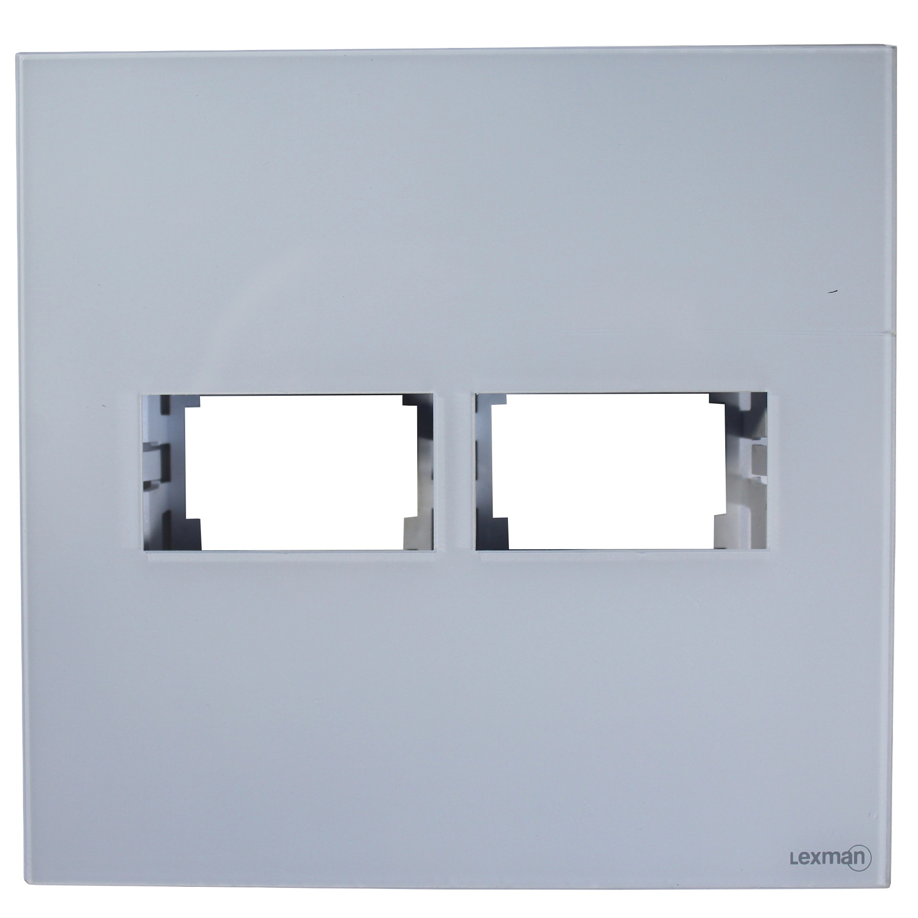 Placa 4x4 para 2 Módulos Acrílico Branco Madrid Lexman