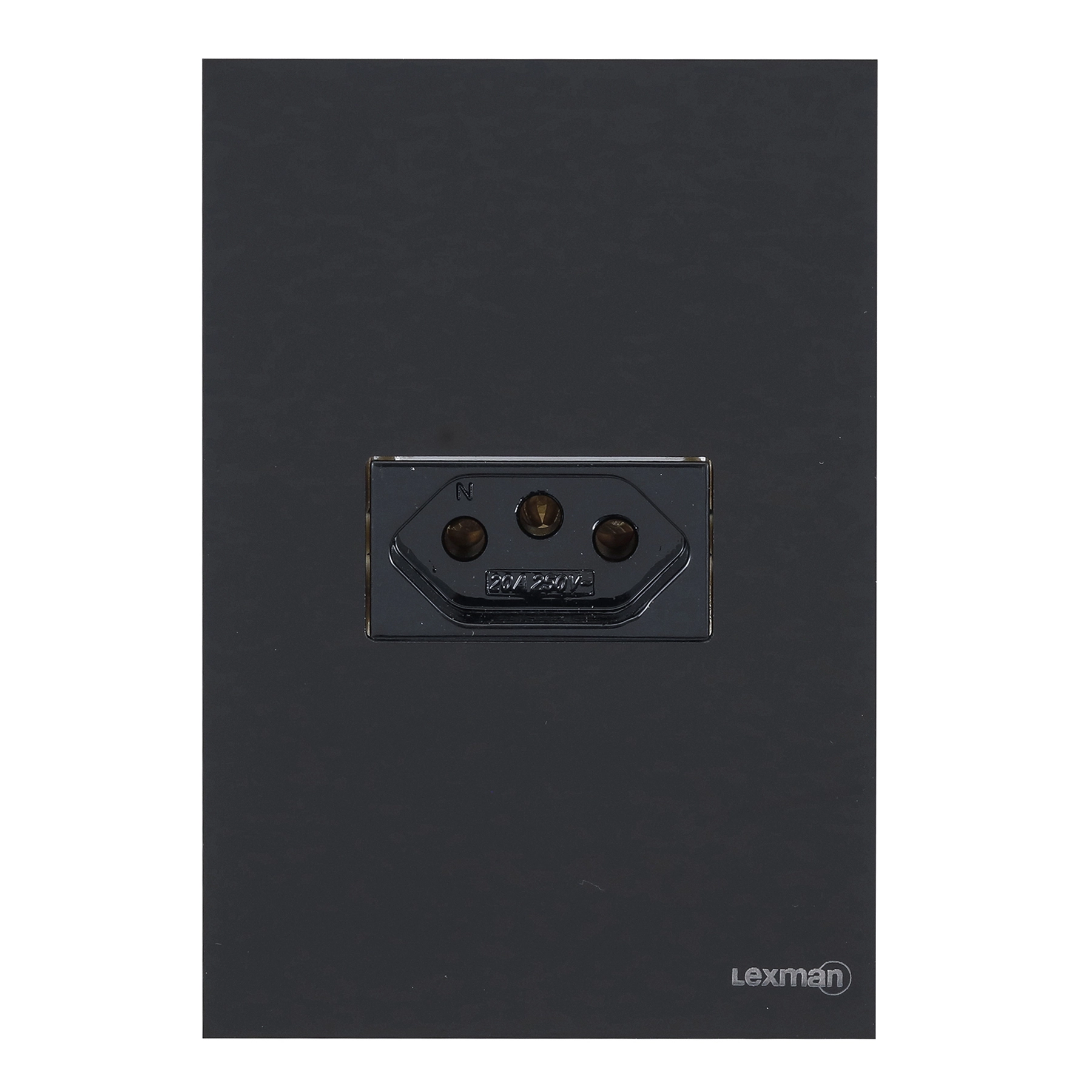Conjunto 1 Tomada Energia 20A 4x2 Preto Madrid Lexman