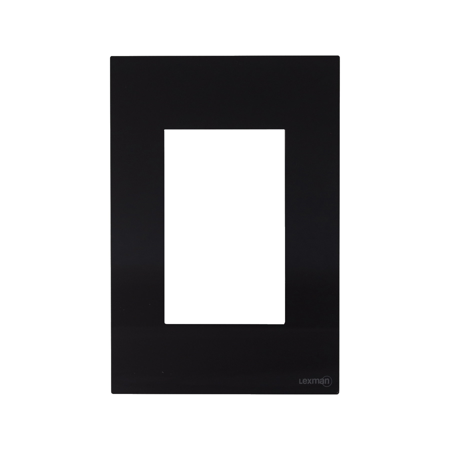 Placa 4x2 para 3 Módulos Acrílico Preto Madrid Lexman