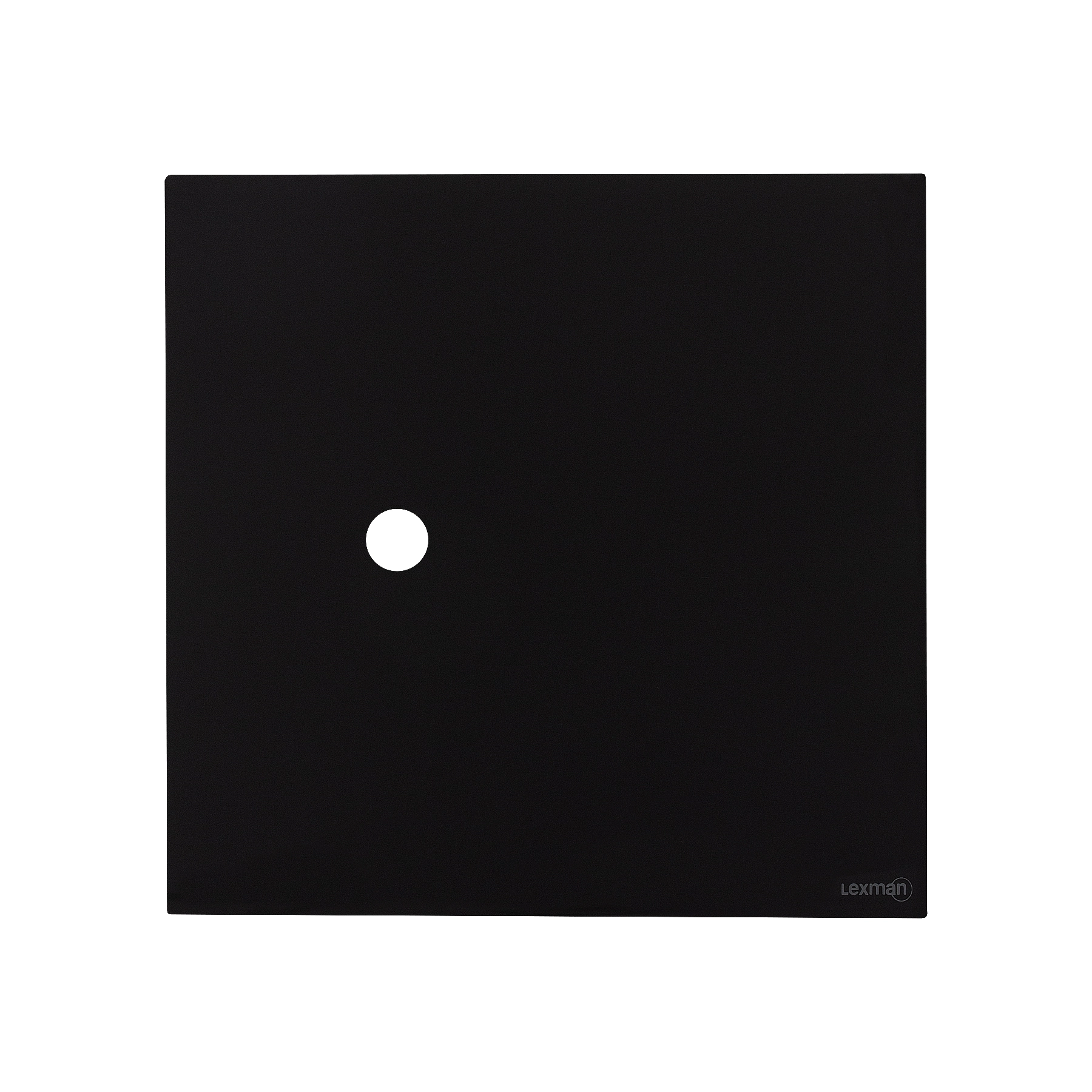 Placa 4x4 com 1 Furo Acrílico Preto Madrid Lexman