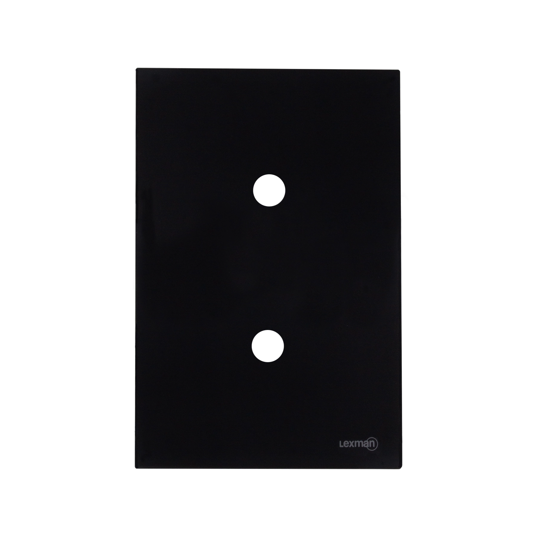 Placa 4x2 com 2 Furos Acrílico Preto Madrid Lexman