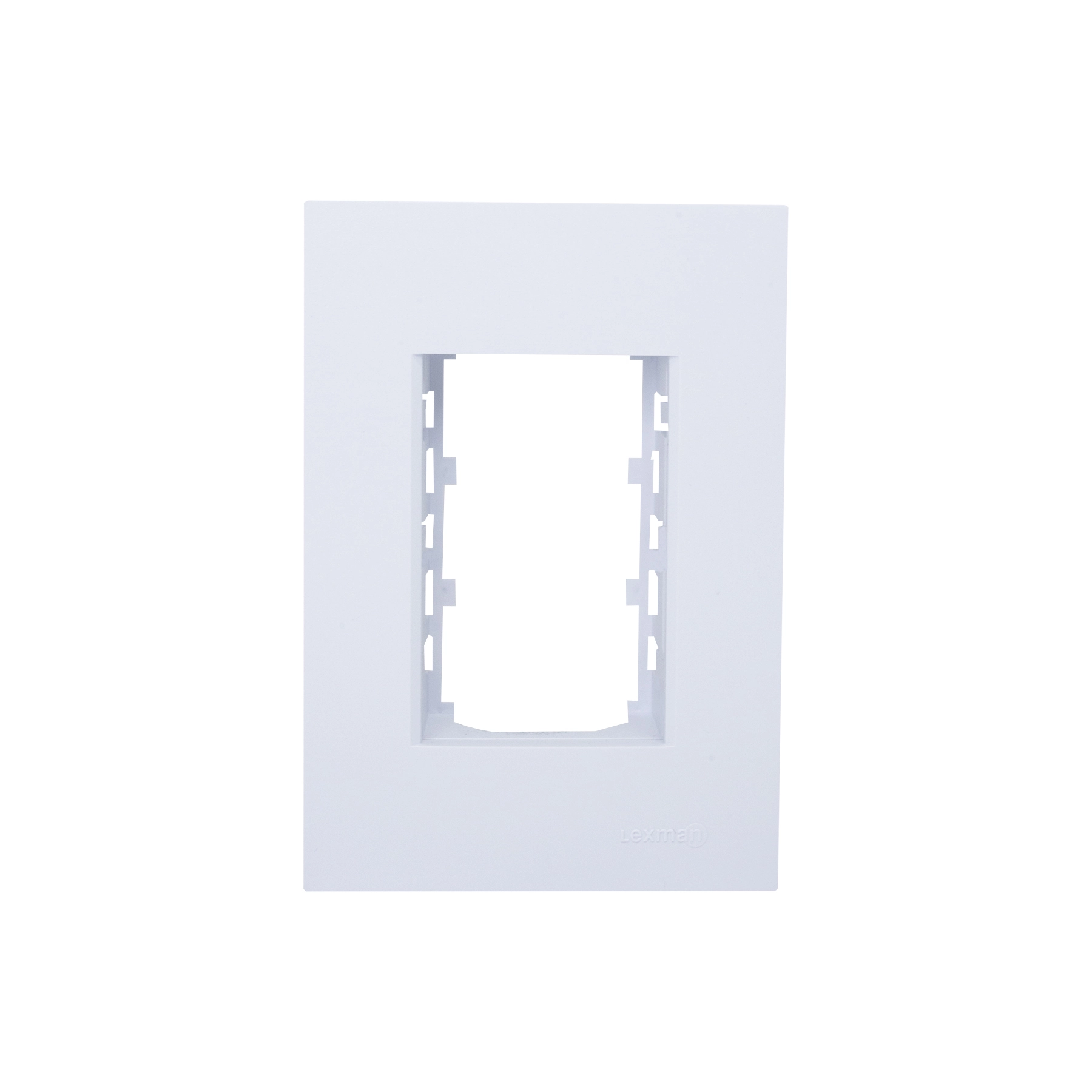 Placa 4x2 para 3 Módulos com Suporte Branco Fosco Madrid Lexman