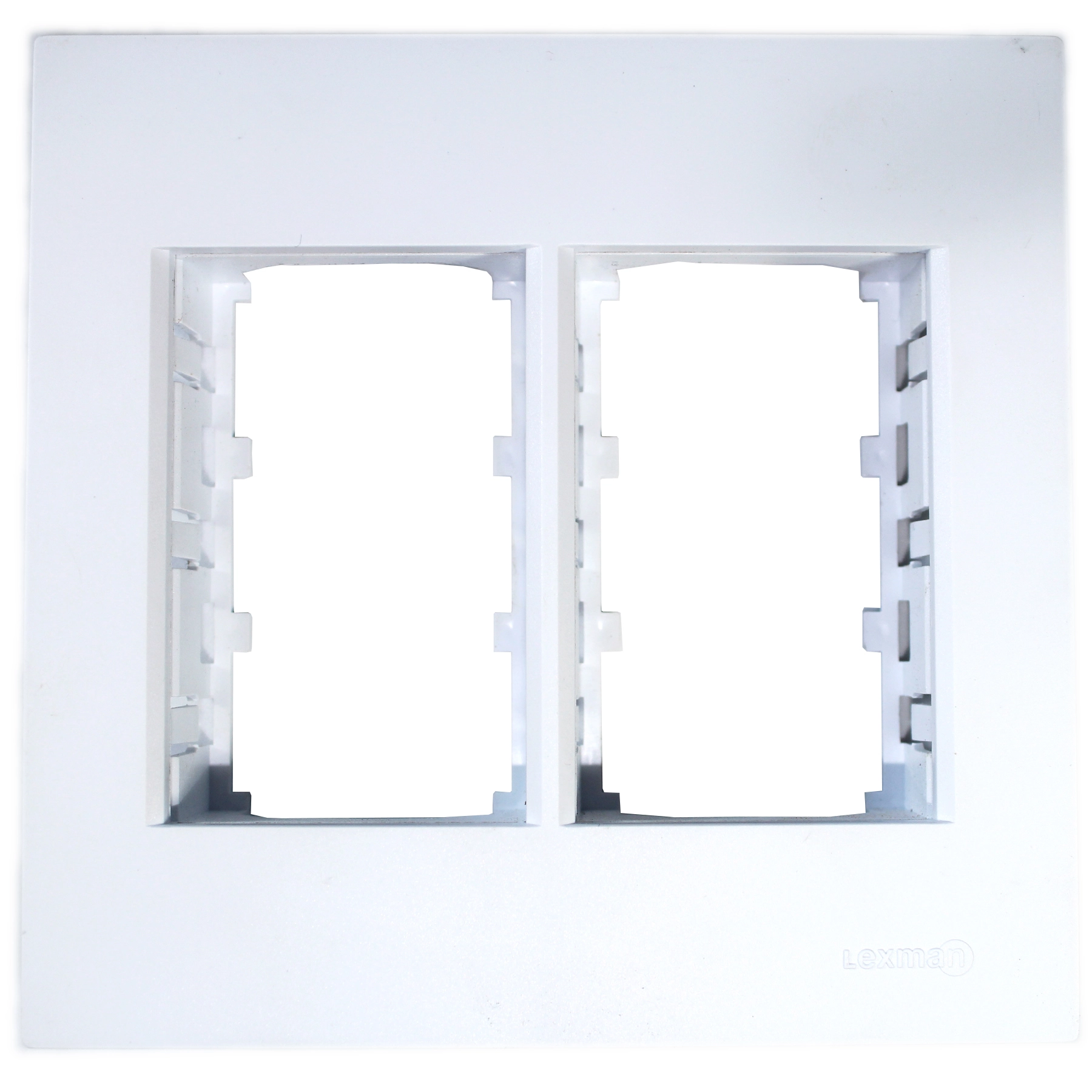 Placa 4x4 para 6 Módulos com Suporte Branco Fosco Madrid Lexman