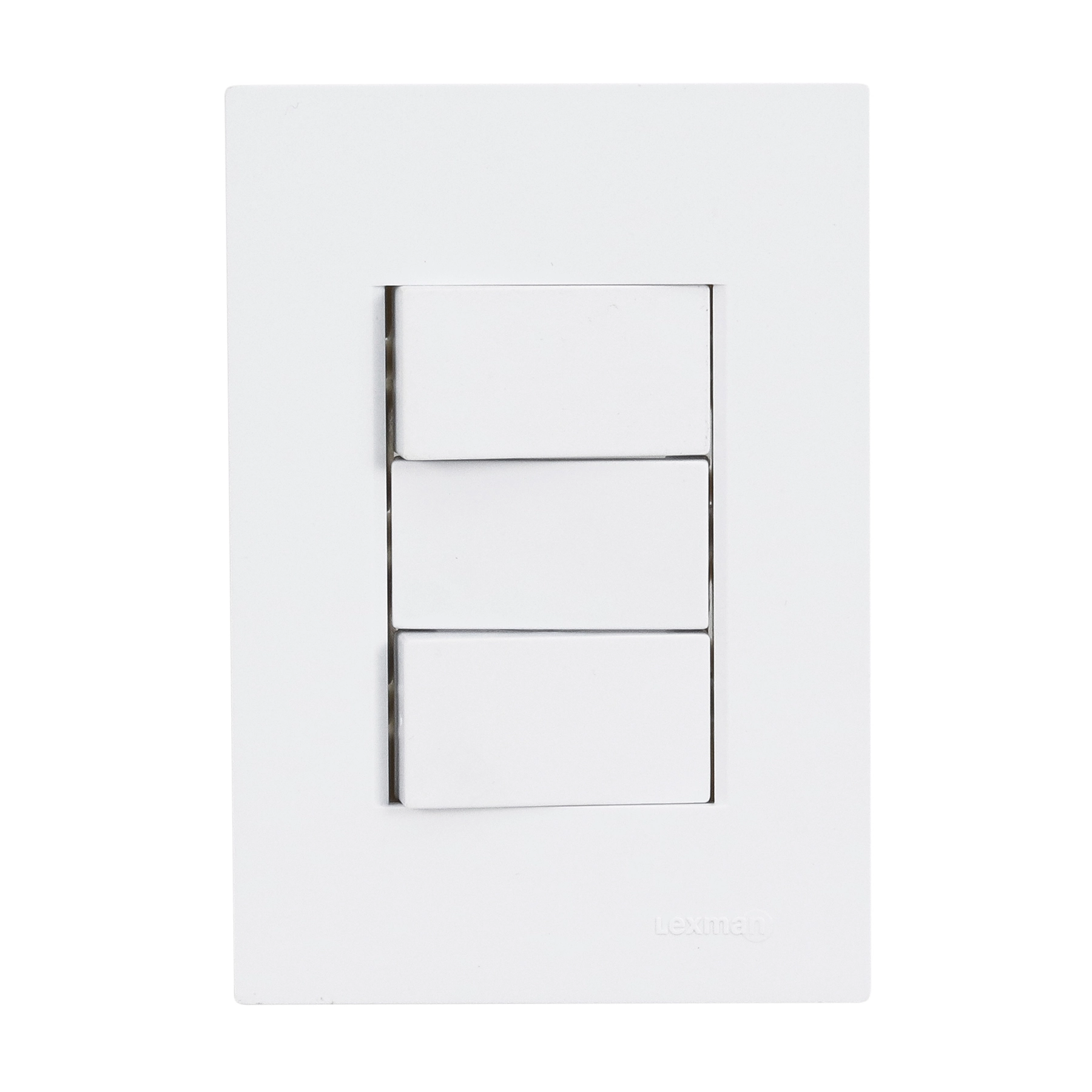 Conjunto 2 Interruptores Simples 4x2 com Suporte Branco Fosco Madrid Lexman