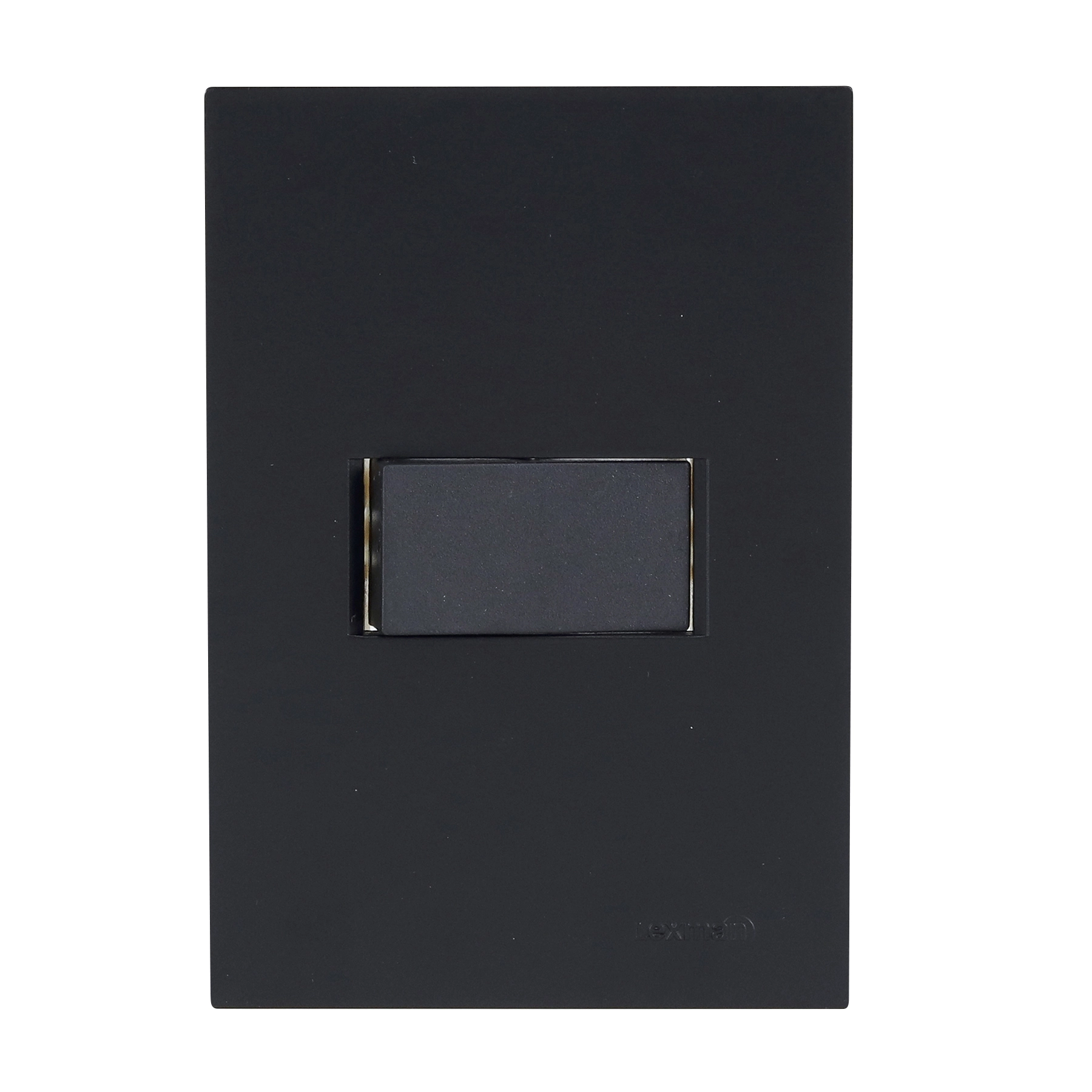 Conjunto Interruptor Simples com Suporte 4x2 ABS Preto Fosco Madrid Lexman