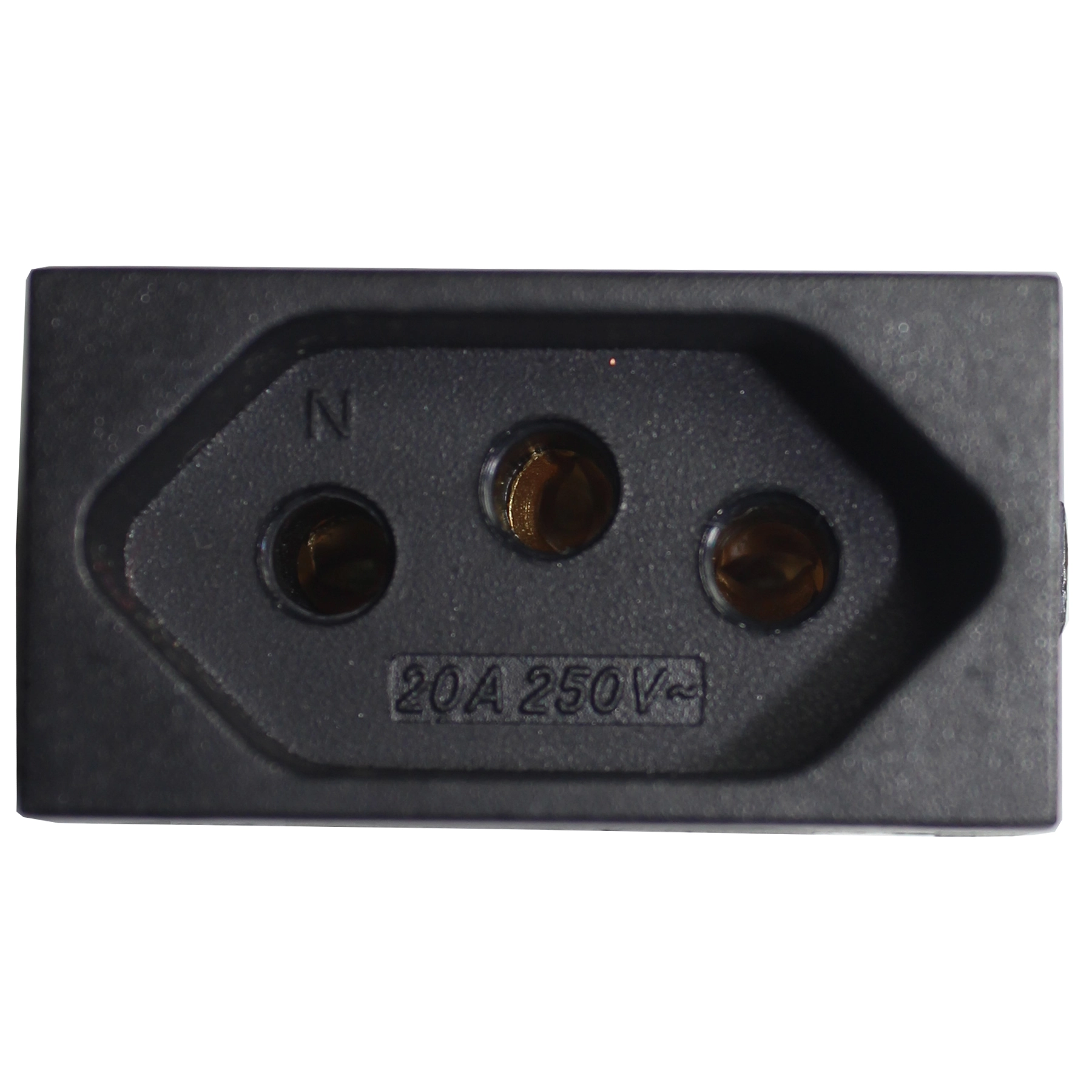 Módulo com 1 Tomada Universal 2 Pólos 20A Preto Fosco Madrid Lexman