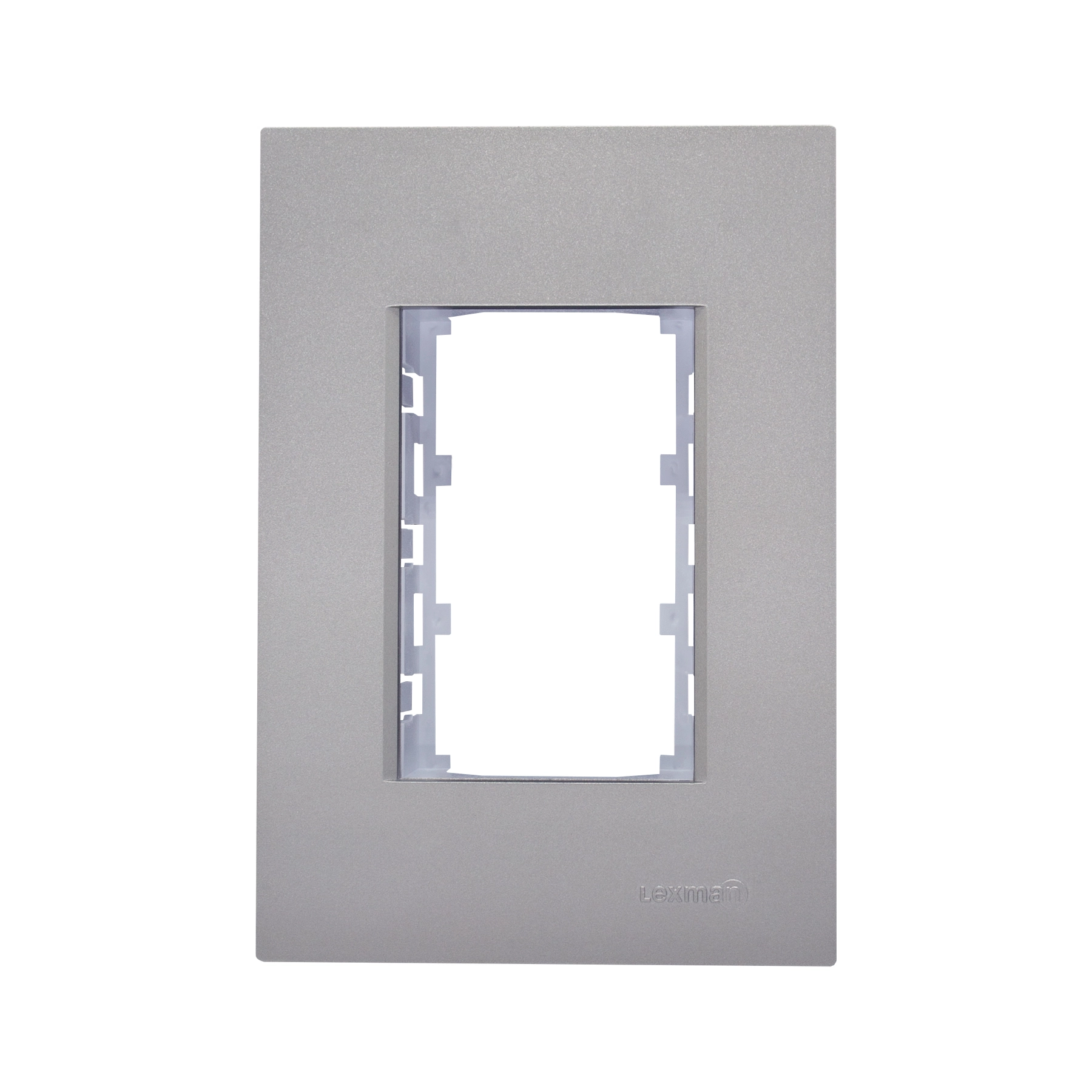 Placa 4x2 para 3 Módulos com Suporte Titanium Madrid Lexman