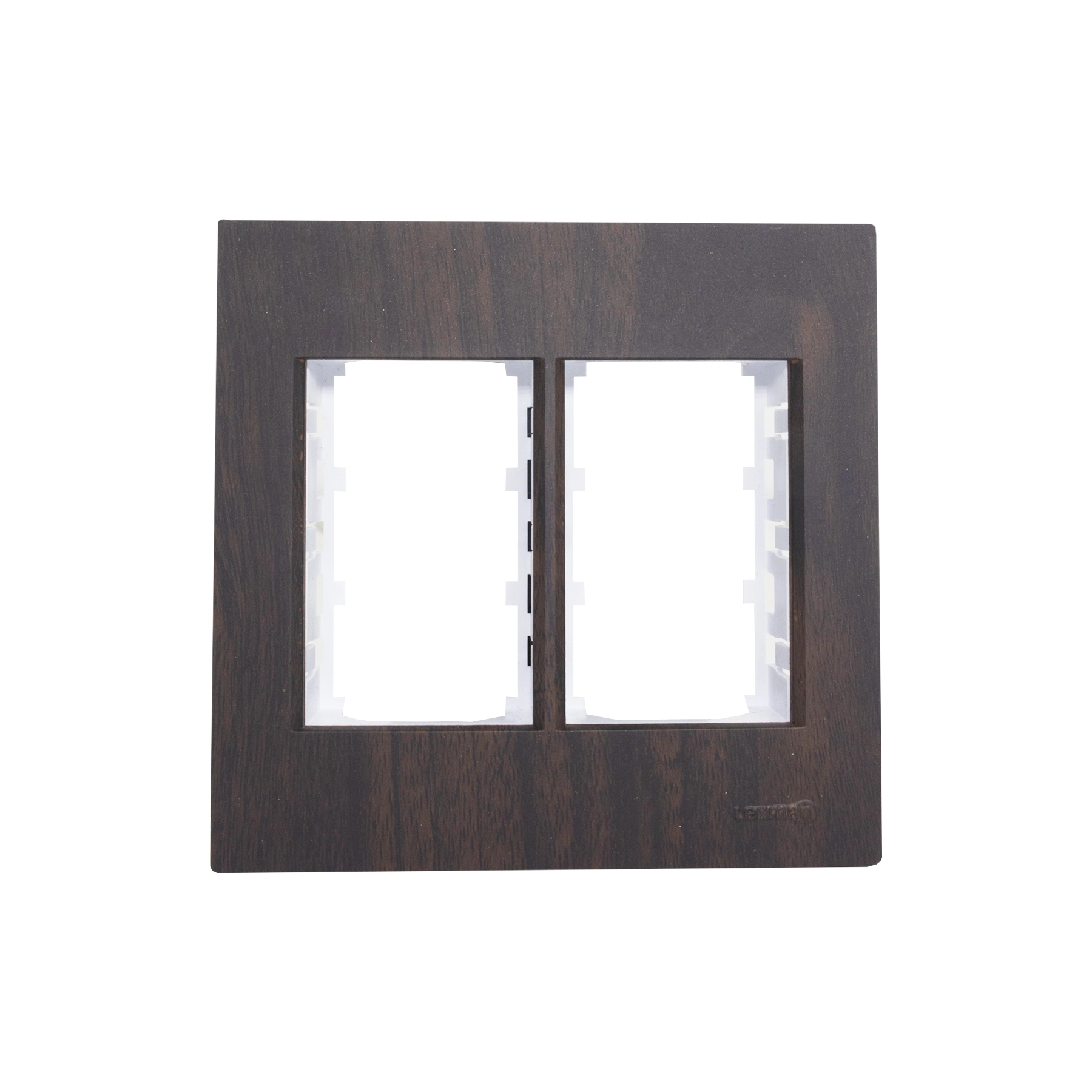 Placa 4x4 para 6 Módulos com Suporte Tabaco Madrid Lexman