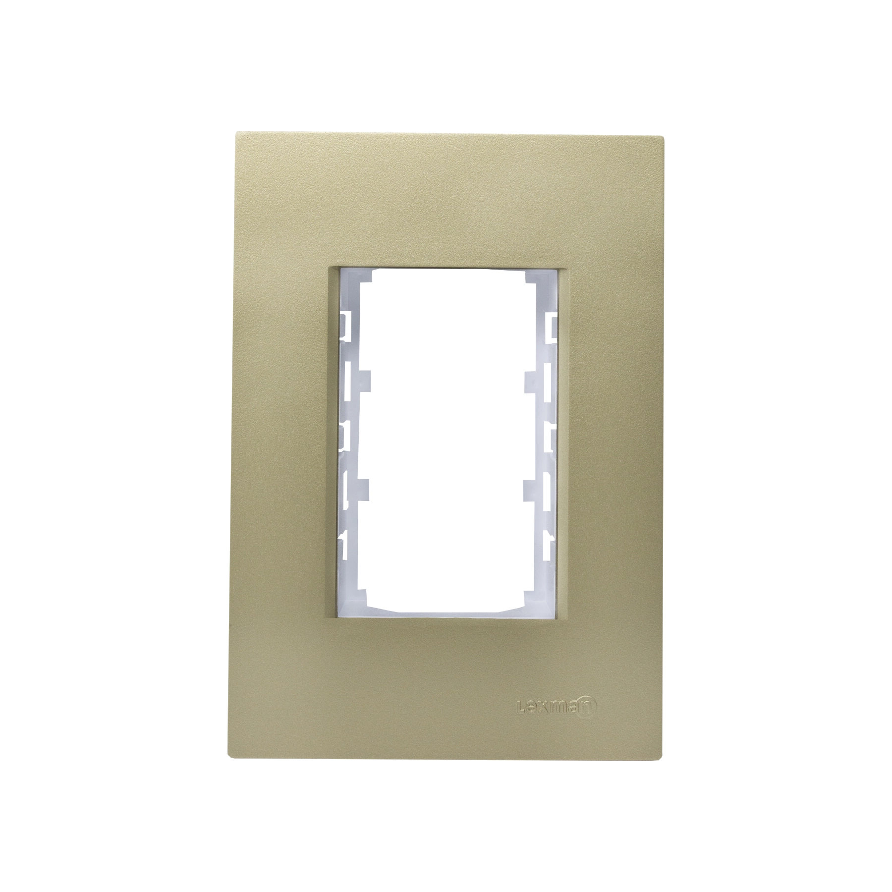 Placa 4x2 para 3 Módulos com Suporte Dourado Madrid Lexman