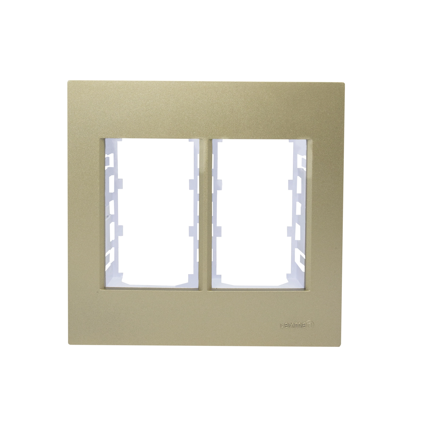 Placa 4x4 para 6 Módulos com Suporte Dourado Madrid Lexman