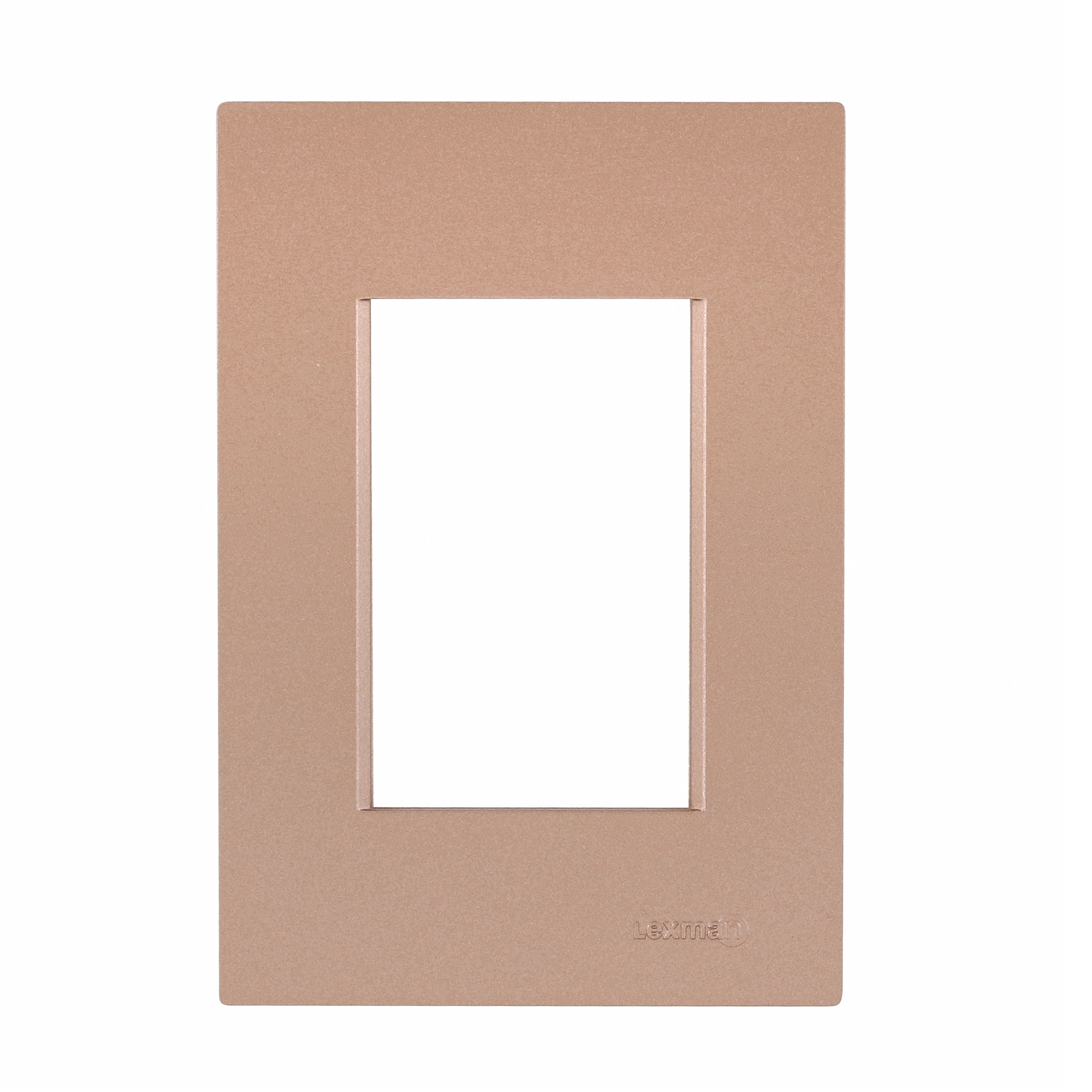 Placa 4x2 para 3 Módulos com Suporte Ouro Rosé Madrid Lexman