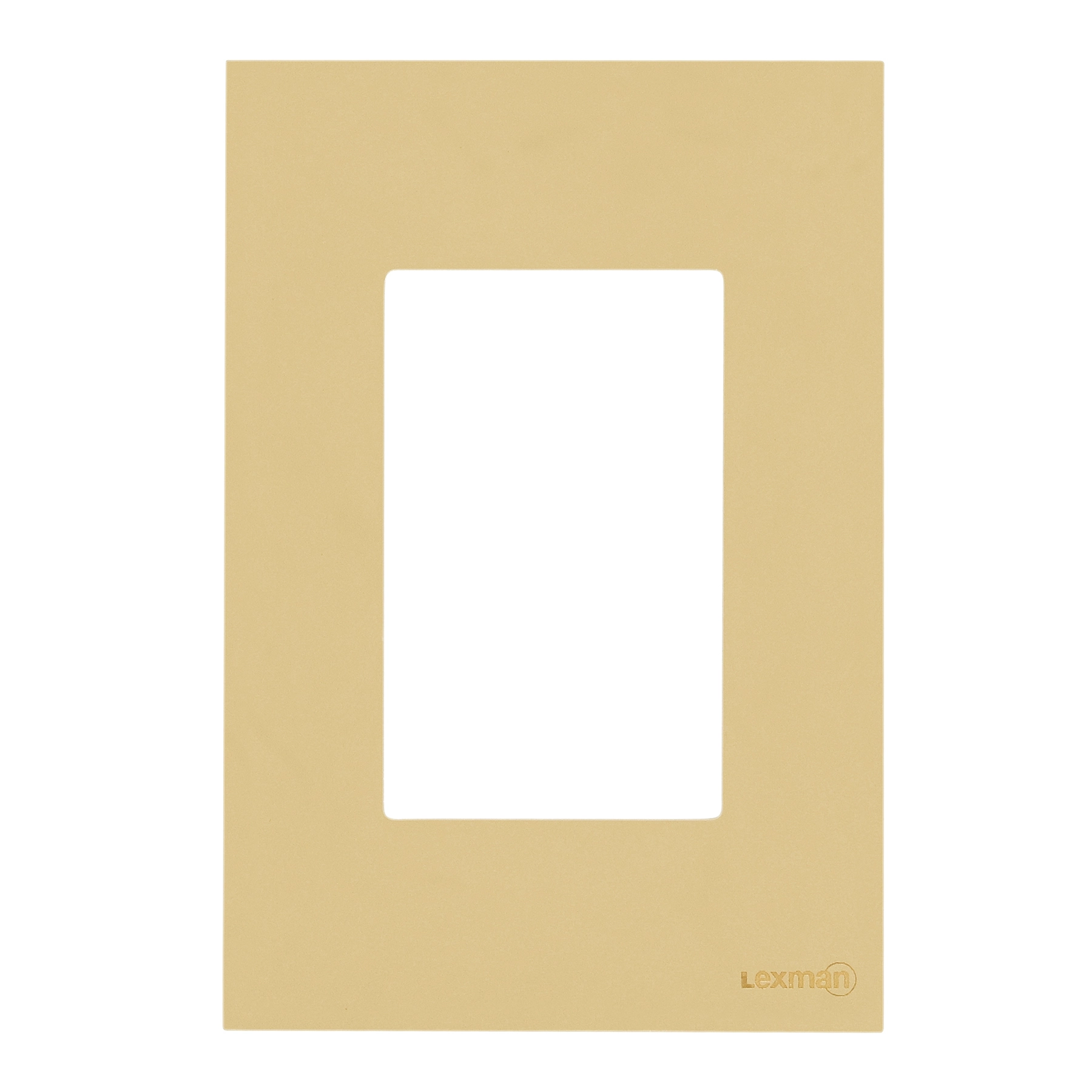 Placa 4x2 para 3 Módulos Acrílico Dourado Madrid Lexman