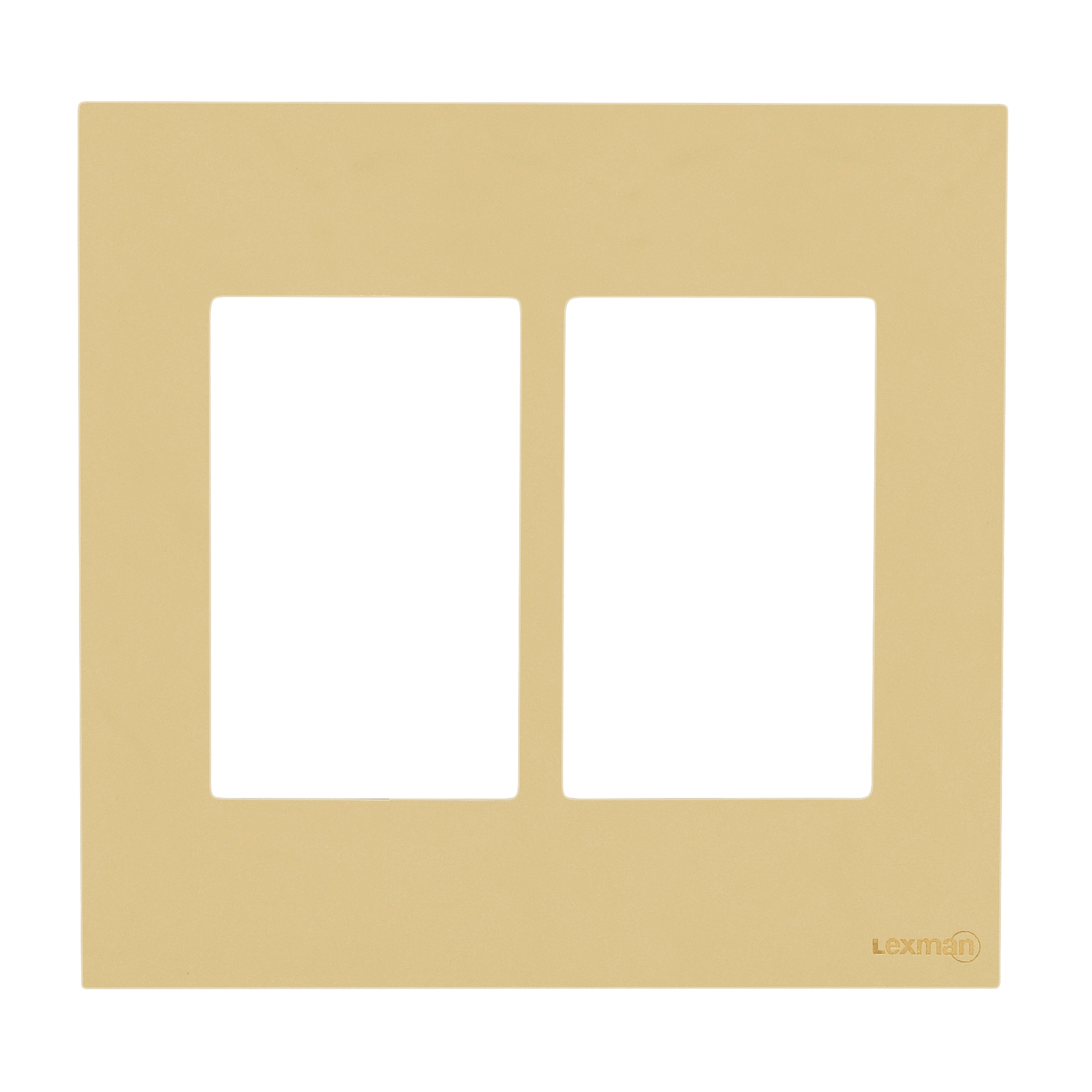 Placa 4x4 para 6 Módulos Acrílico Dourado Madrid Lexman
