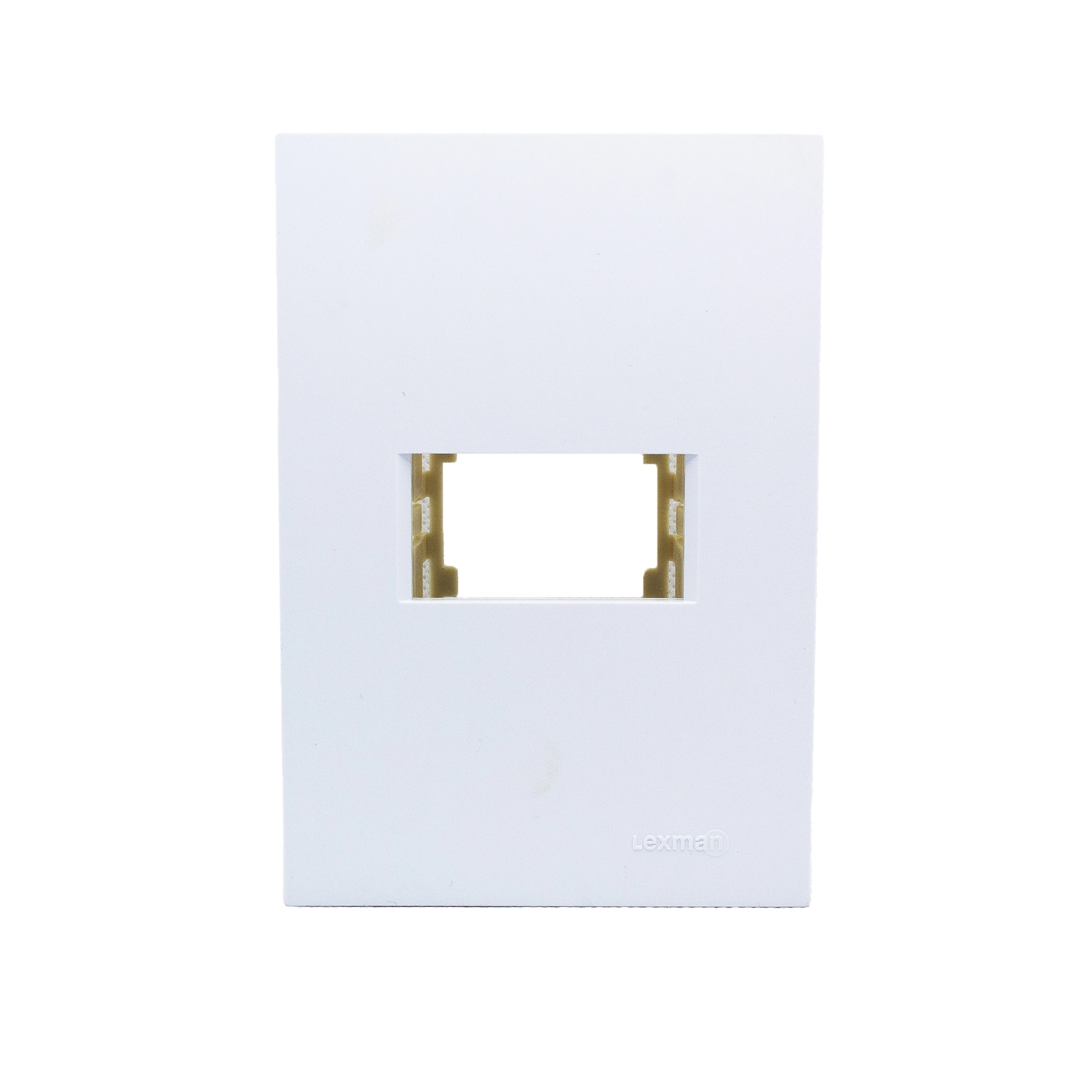 Placa com Suporte 4x2 1 Módulos Branco Fosco Madrid Lexman