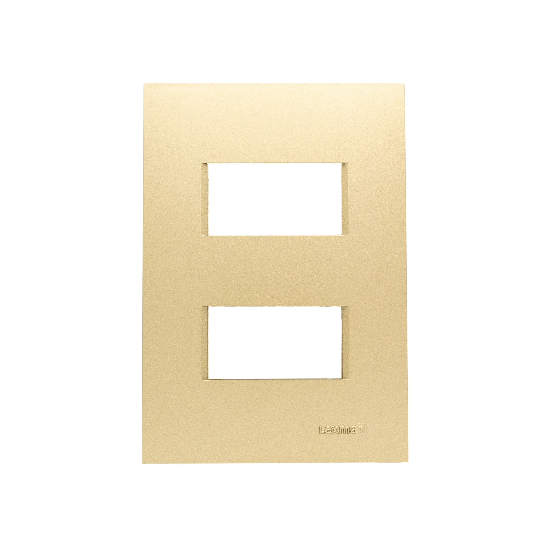 Placa com Suporte 4x2 2Módulos Dourado Madrid Lexman
