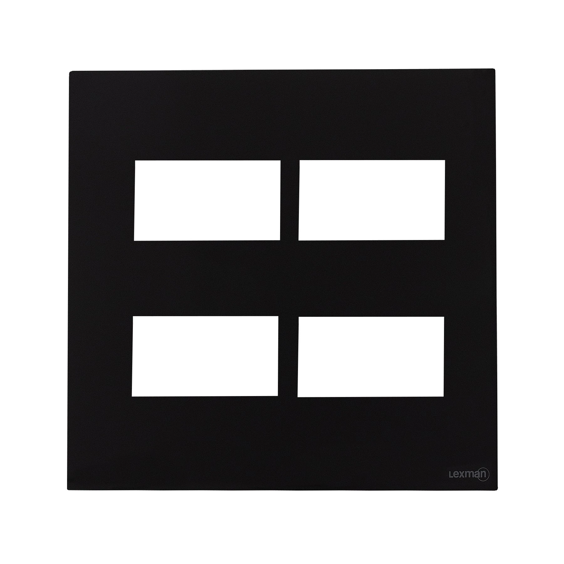 Placa com Suporte 4x4 Preto Fosco Madrid Lexman