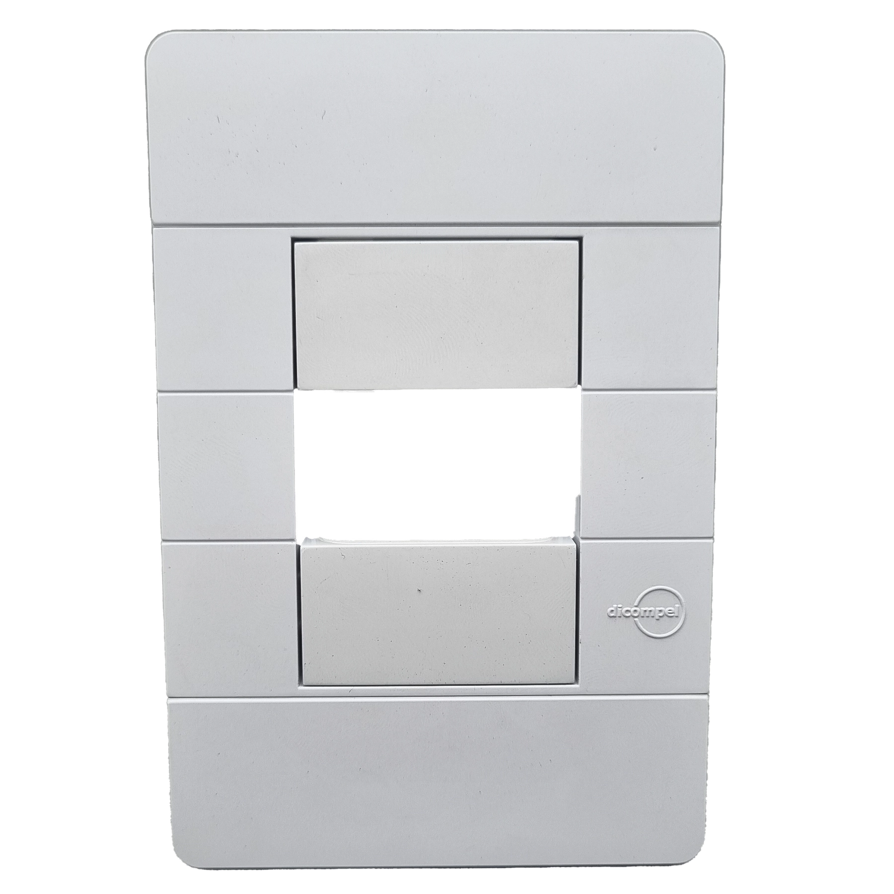 Placa com Suporte 4x2 1 Módulo Branco Ritz Dicompel
