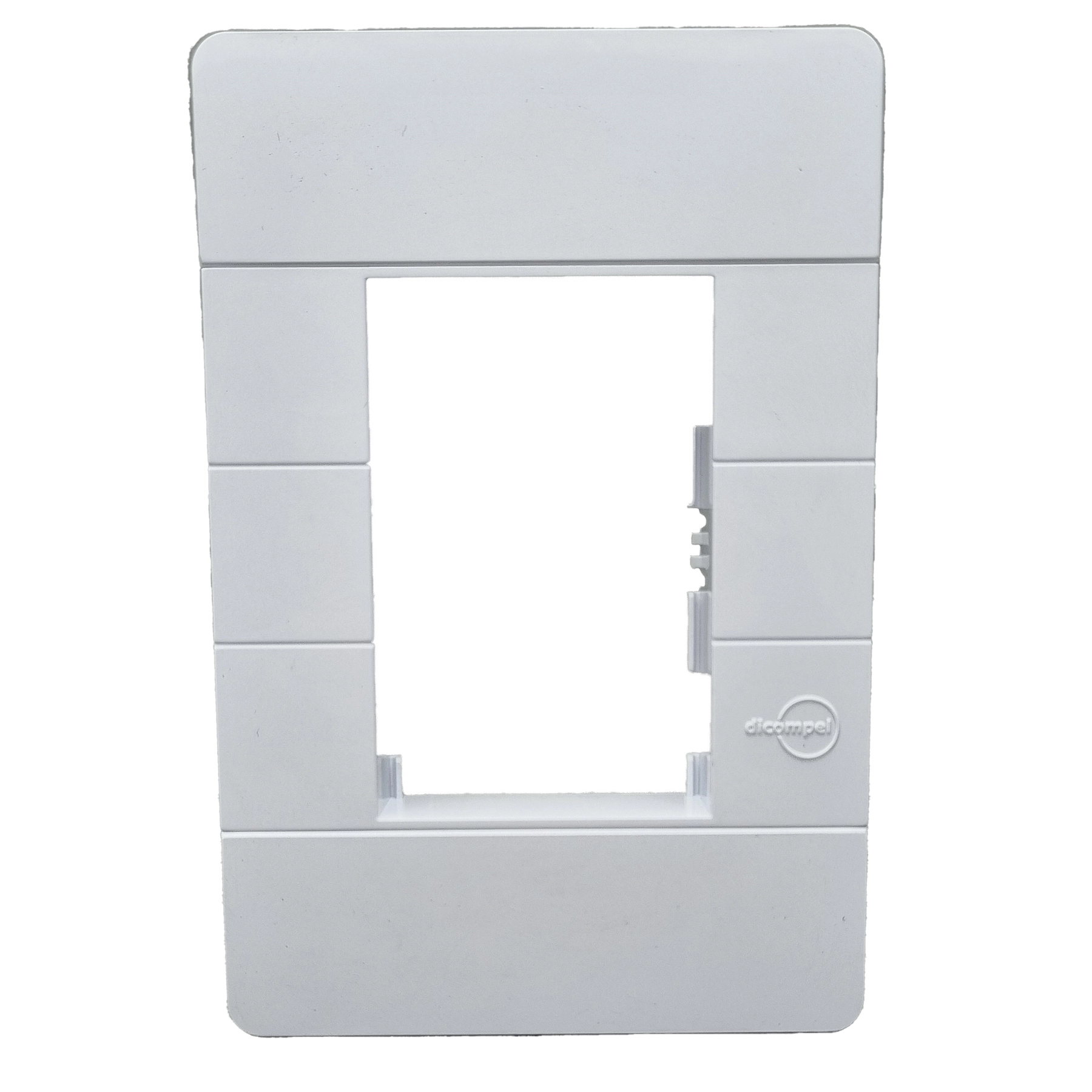 Placa com Suporte 4x2 3 Módulos Branco Ritz Dicompel