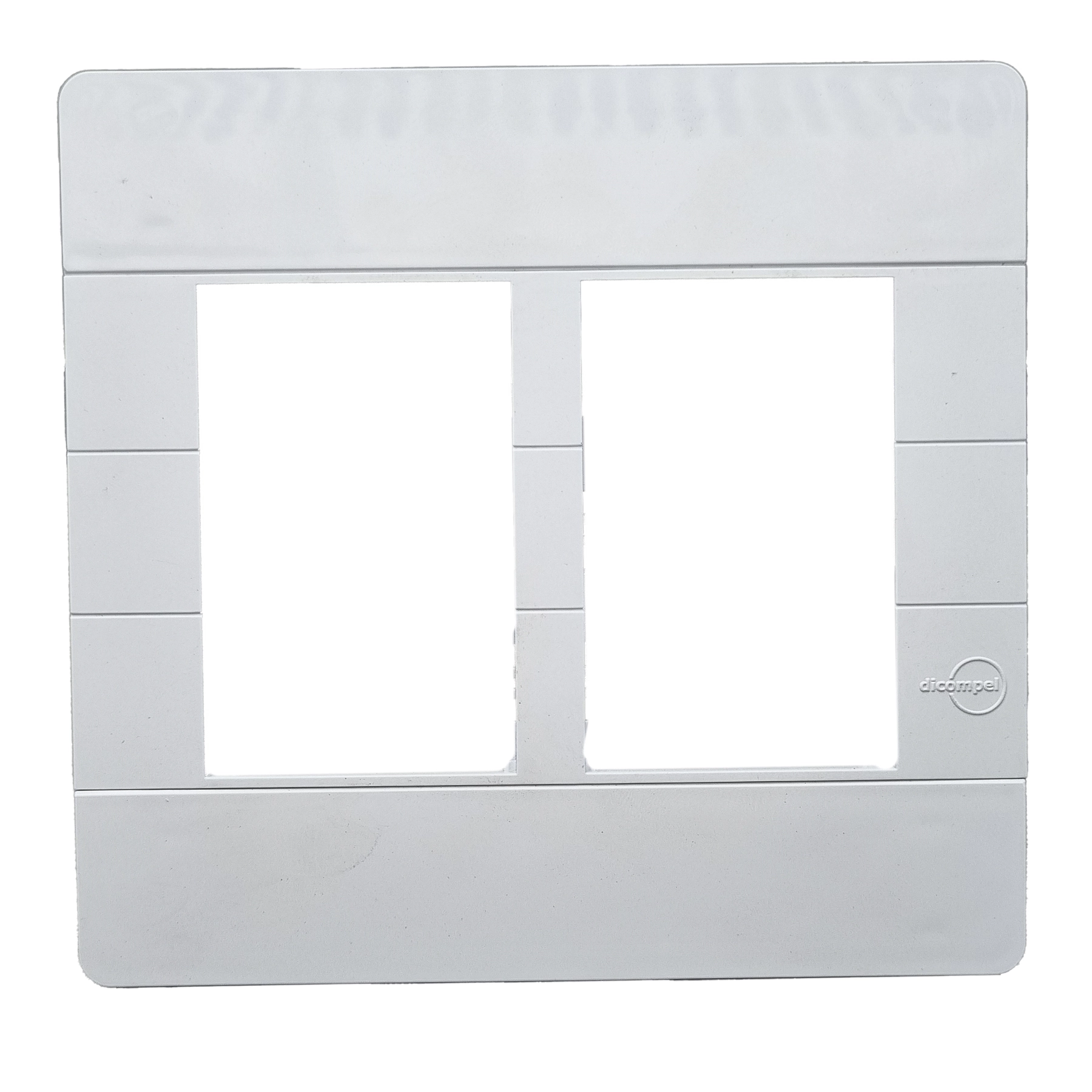 Placa com Suporte 4x4 6 Módulos Branco Ritz Dicompel